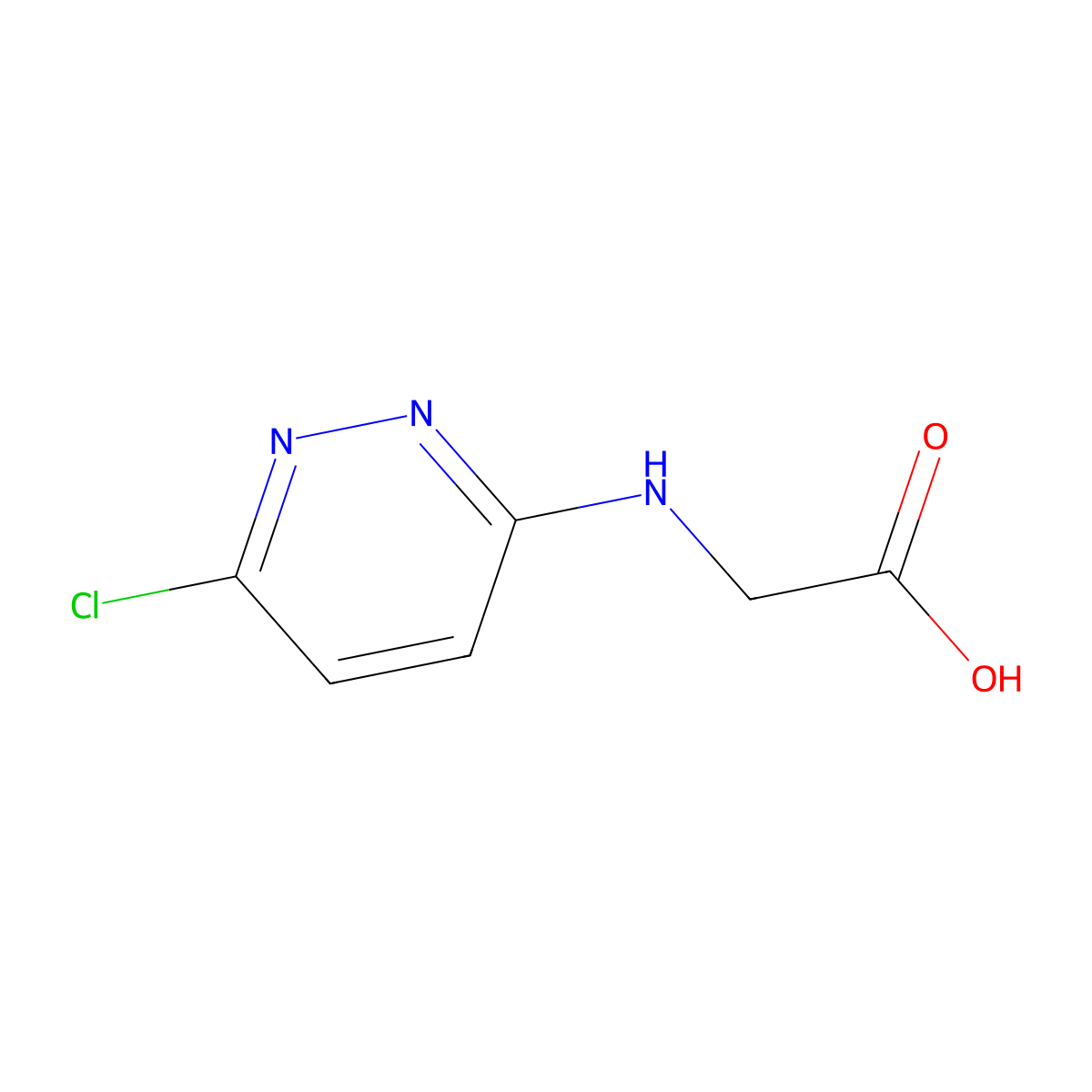 2-[(6-Chloropyridazin-3-yl)amino]acetic acid molecular structure, CAS 17284-99-0