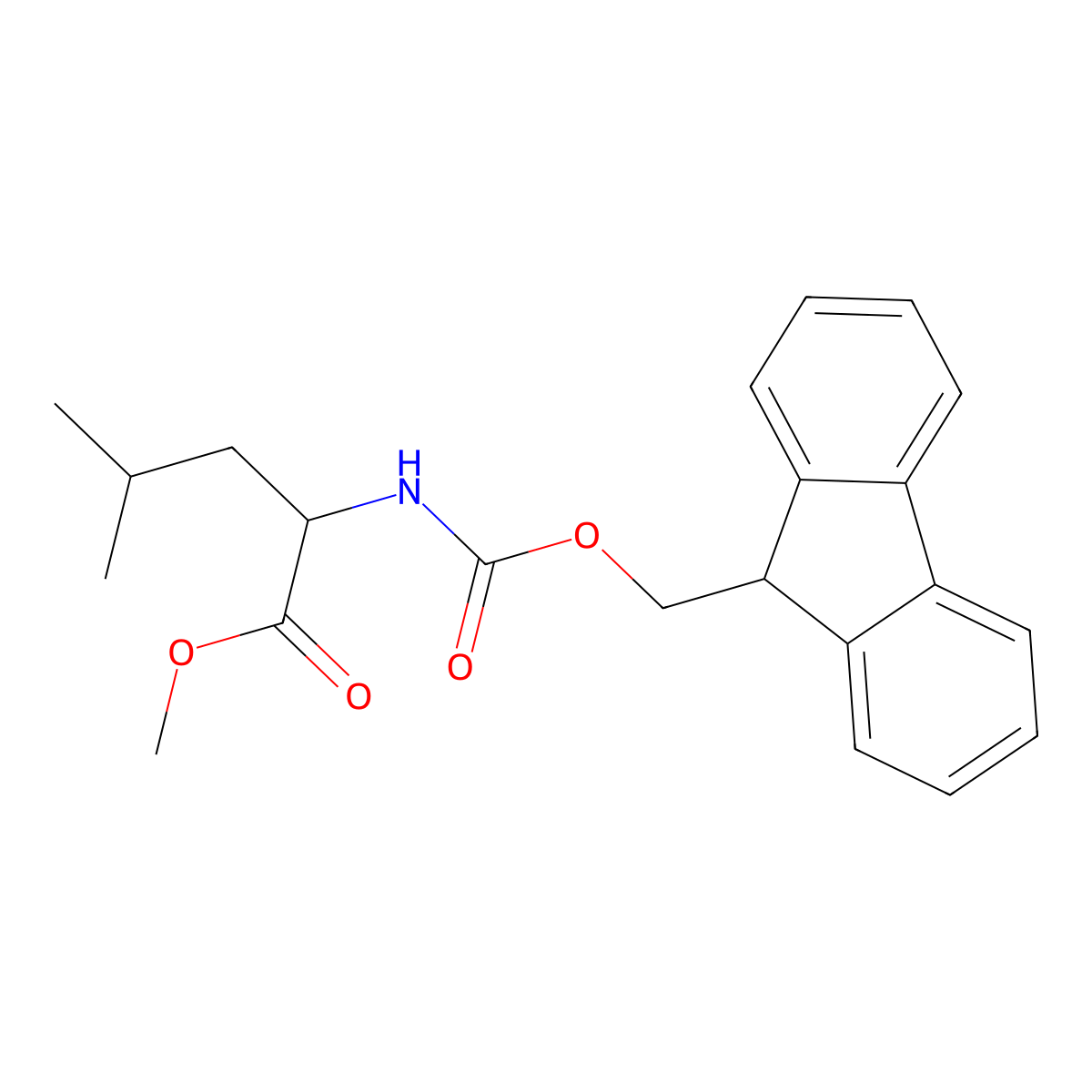 Fmoc-D-Leu-OMe molecular structure, CAS 172846-55-8