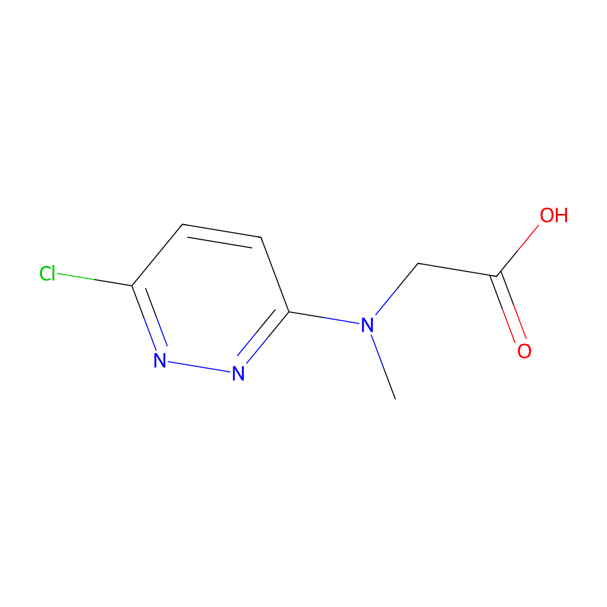 2-[(6-Chloropyridazin-3-yl)(methyl)amino]acetic acid molecular structure, CAS 17285-00-6