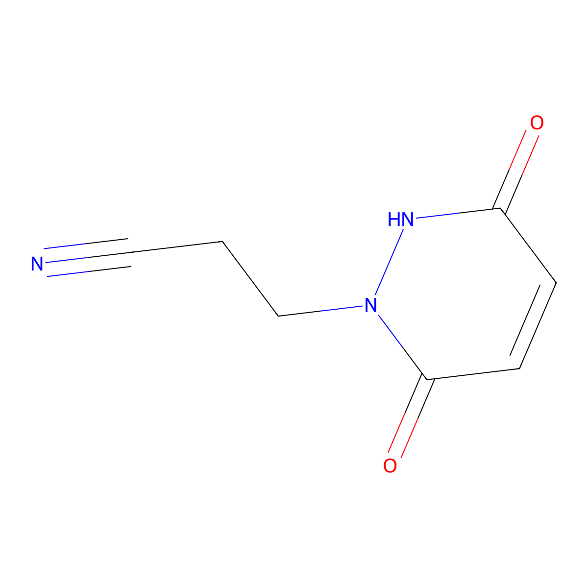 3,6-Dihydro-3,6-dioxo-1(2H)-pyridazinepropanenitrile molecular structure, CAS 17285-16-4