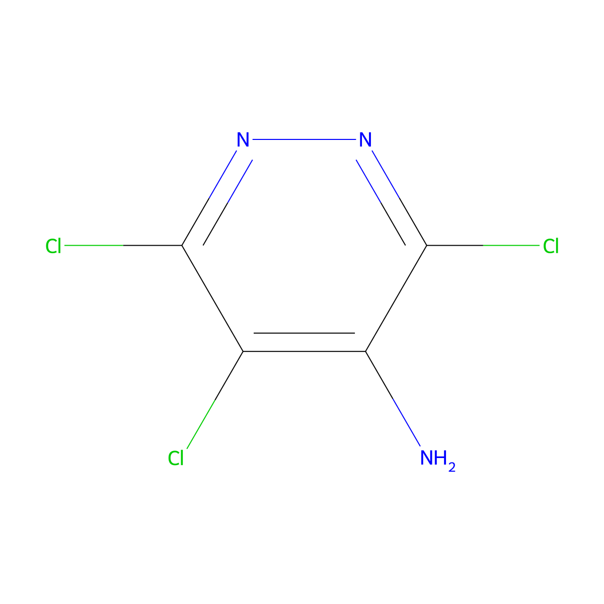 Trichloropyridazin-4-amine molecular structure, CAS 17285-34-6