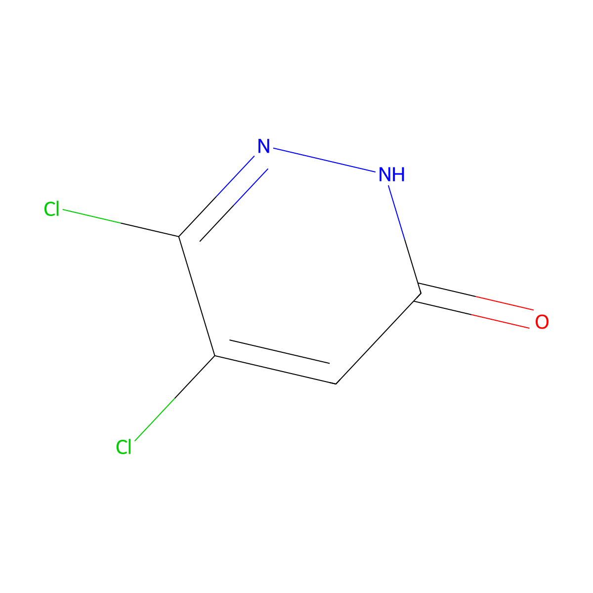 5,6-Dichloropyridazin-3(2H)-one molecular structure, CAS 17285-36-8