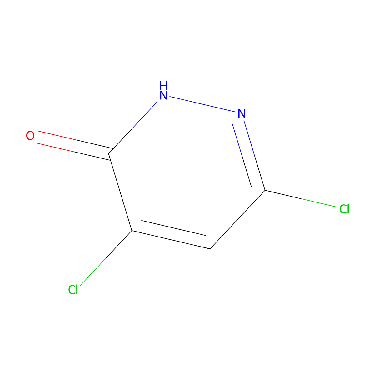 4,6-Dichloropyridazin-3(2H)-one molecular structure, CAS 17285-37-9