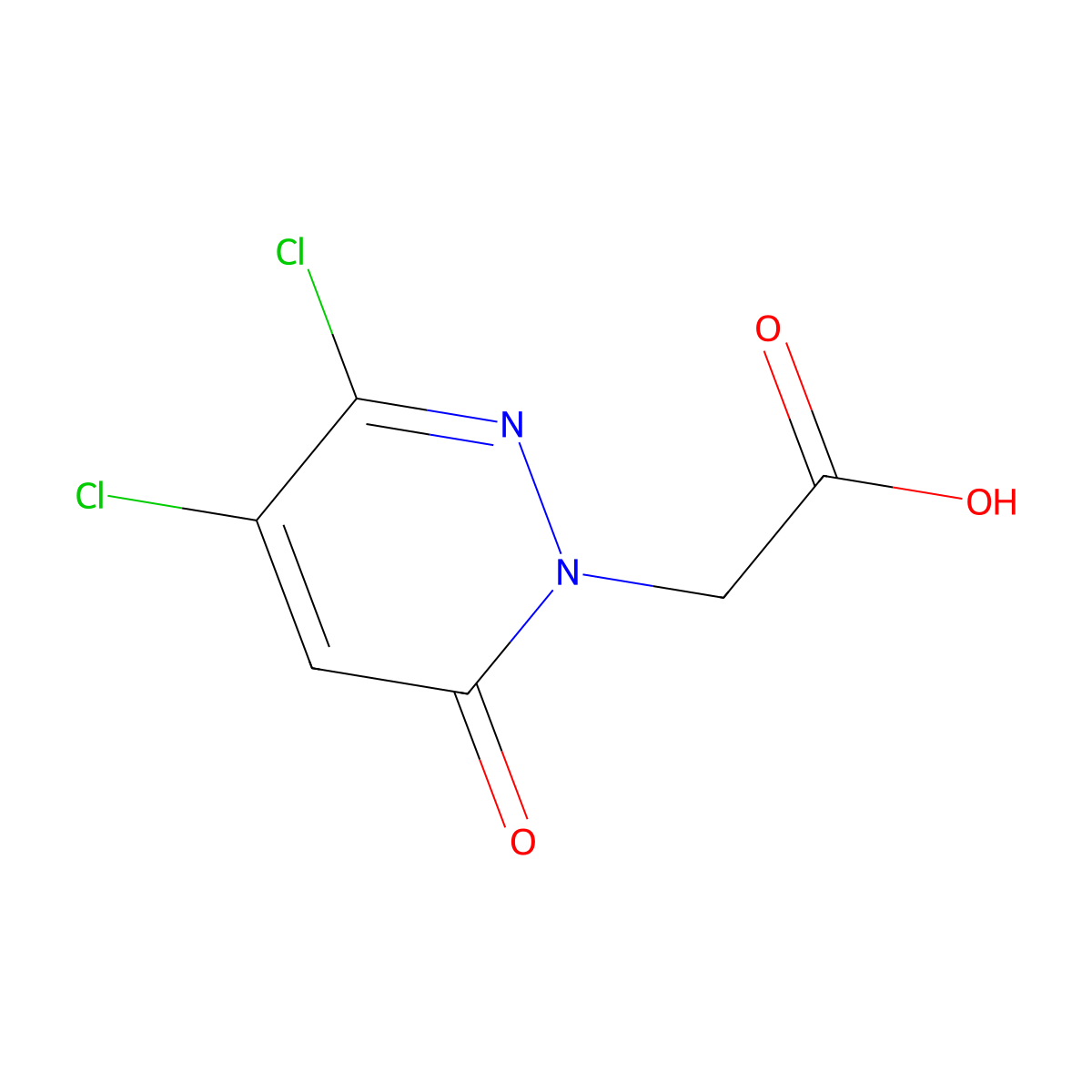 2-(3,4-Dichloro-6-oxo-1,6-dihydropyridazin-1-yl)acetic acid molecular structure, CAS 17285-39-1