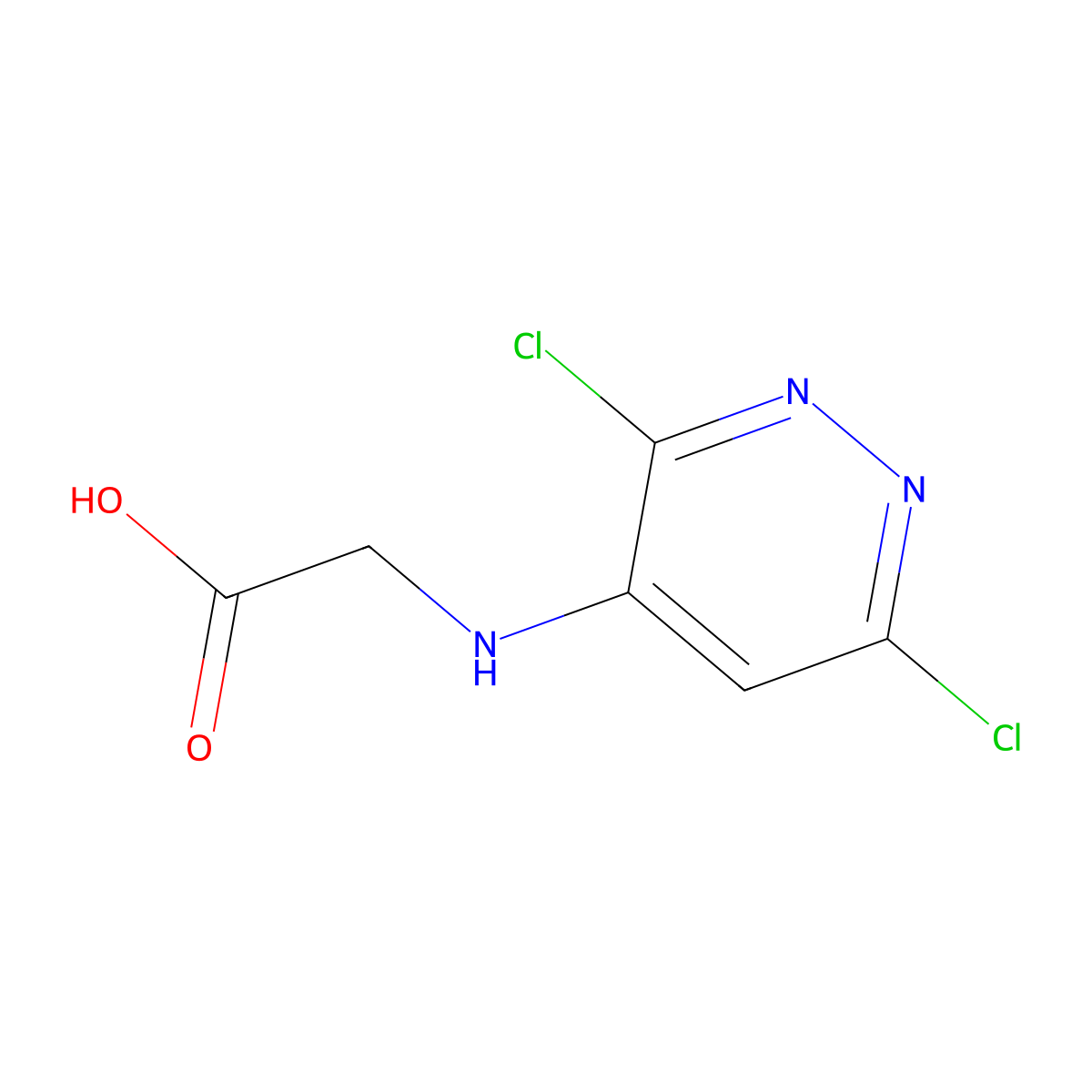 2-[(3,6-Dichloropyridazin-4-yl)amino]acetic acid molecular structure, CAS 17285-44-8