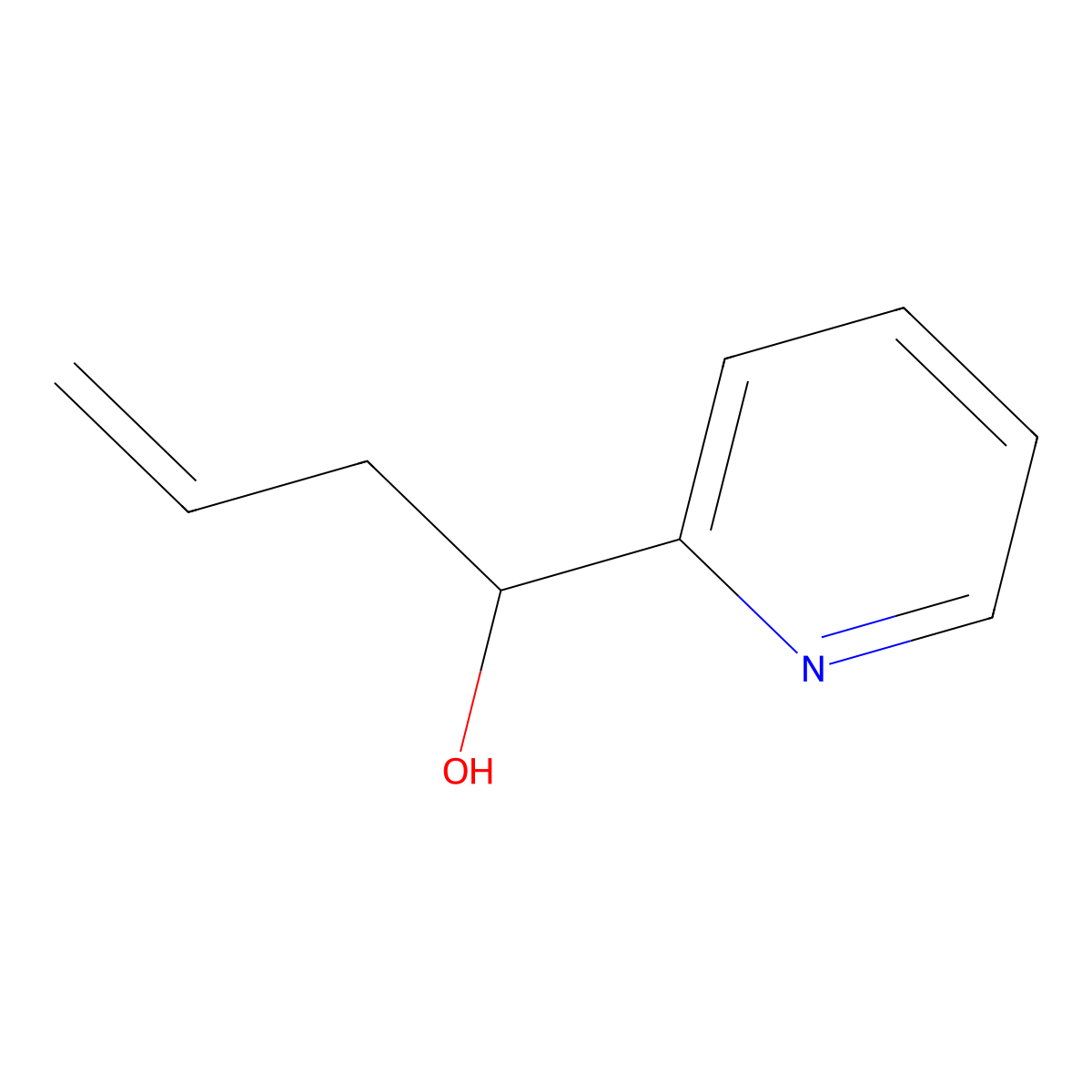 1-(Pyridin-2-yl)but-3-en-1-ol molecular structure, CAS 17285-57-3