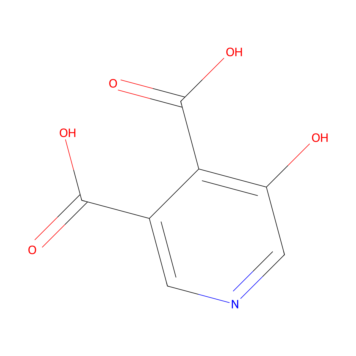 5-Hydroxypyridine-3,4-dicarboxylic acid molecular structure, CAS 17285-97-1