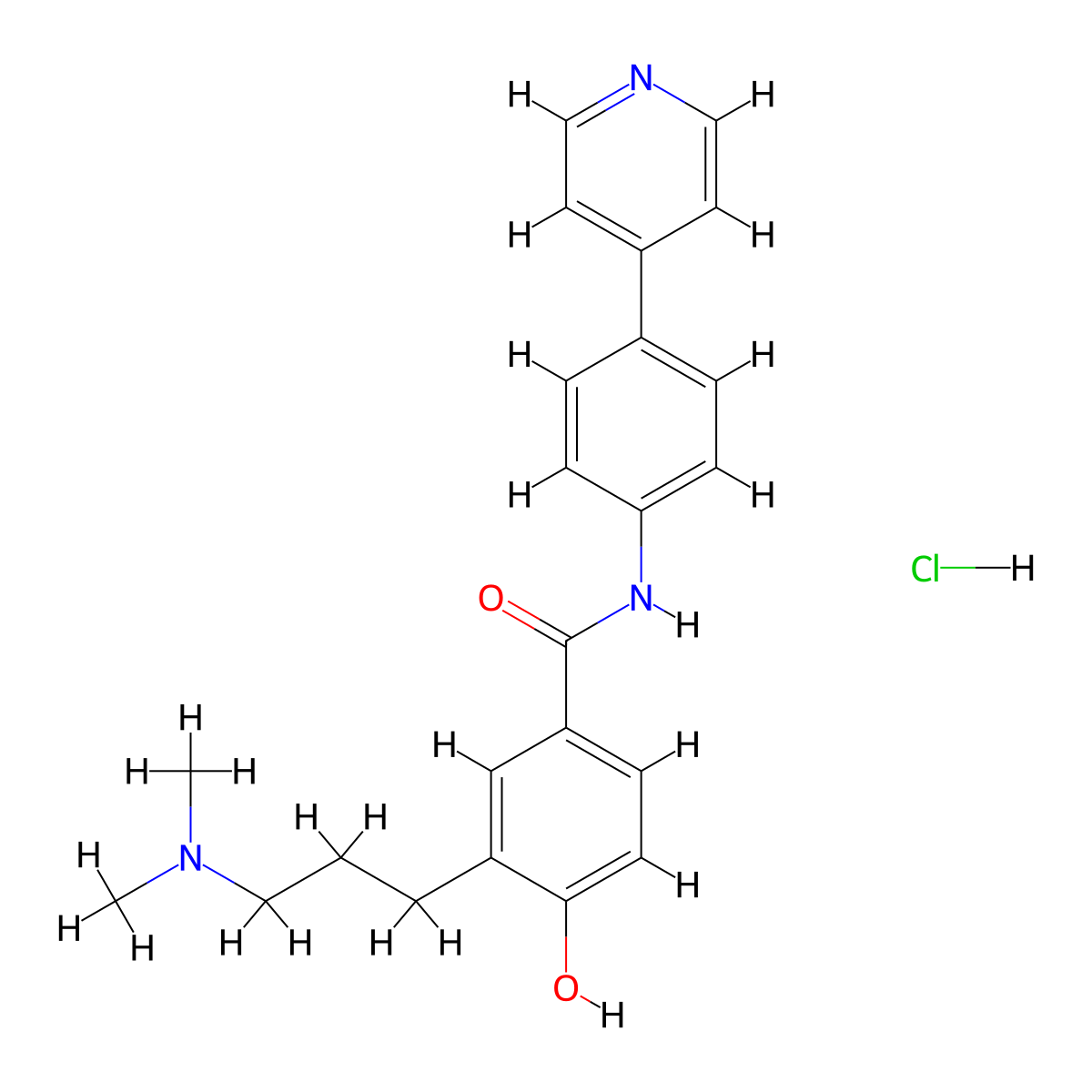 3-(3-(Dimethylamino)propyl)-4-hydroxy-N-(4-(4-pyridinyl)phenyl)benzamide molecular structure, CAS 172854-55-6
