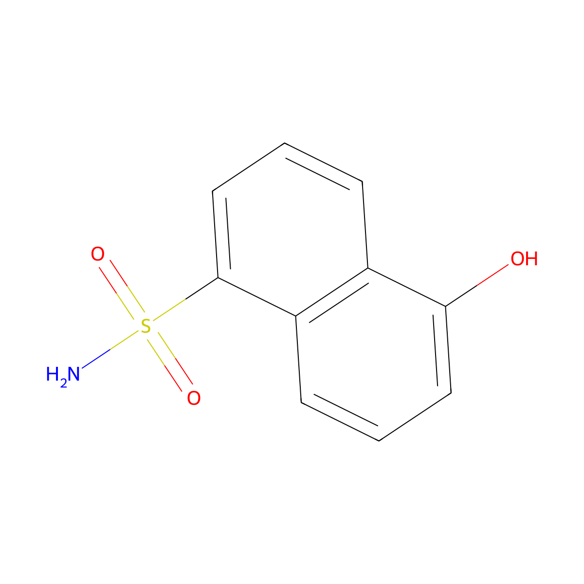 5-Hydroxynaphthalene-1-sulfonamide molecular structure, CAS 17286-26-9