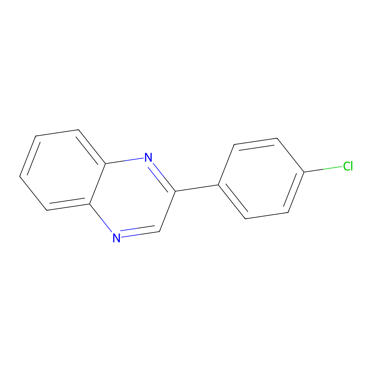 2-(4-Chlorophenyl)quinoxaline molecular structure, CAS 17286-63-4