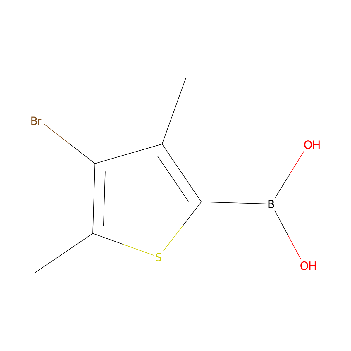 (4-Bromo-3,5-dimethylthiophen-2-yl)boronic acid molecular structure, CAS 172872-73-0