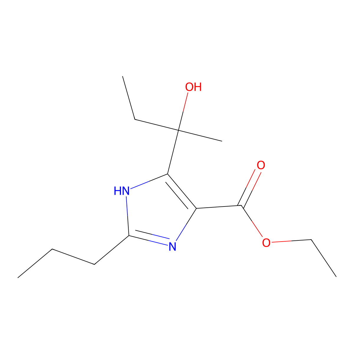 Ethyl 4-(2-hydroxybutan-2-yl)-2-propyl-1H-imidazole-5-carboxylate molecular structure, CAS 172875-53-5