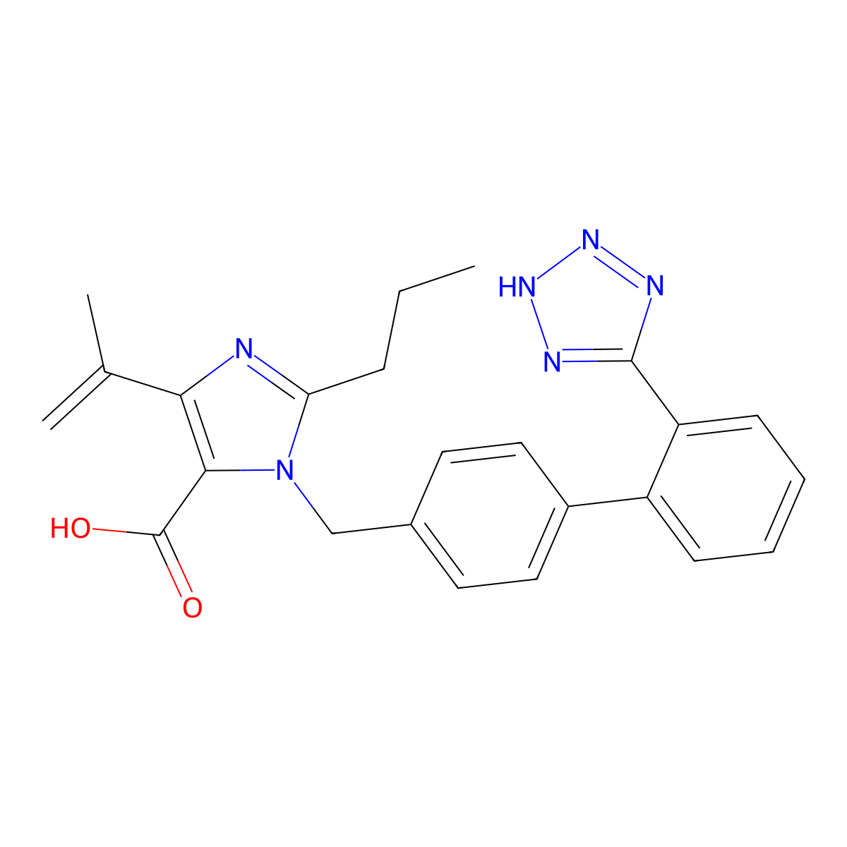 Dehydro Olmesartan molecular structure, CAS 172875-98-8