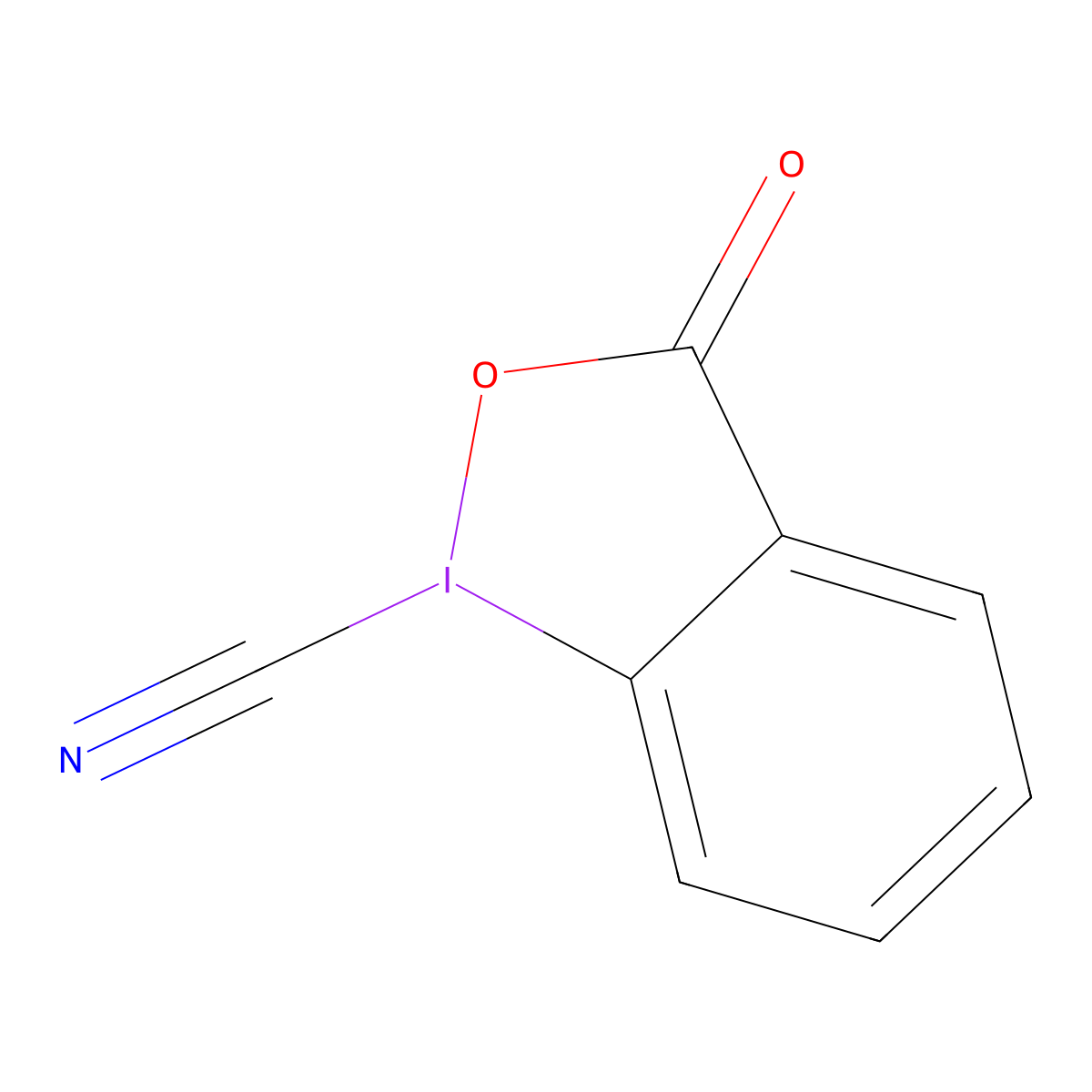3-oxo-3H-1lambda3,2-benziodaoxole-1-carbonitrile molecular structure, CAS 172876-96-9
