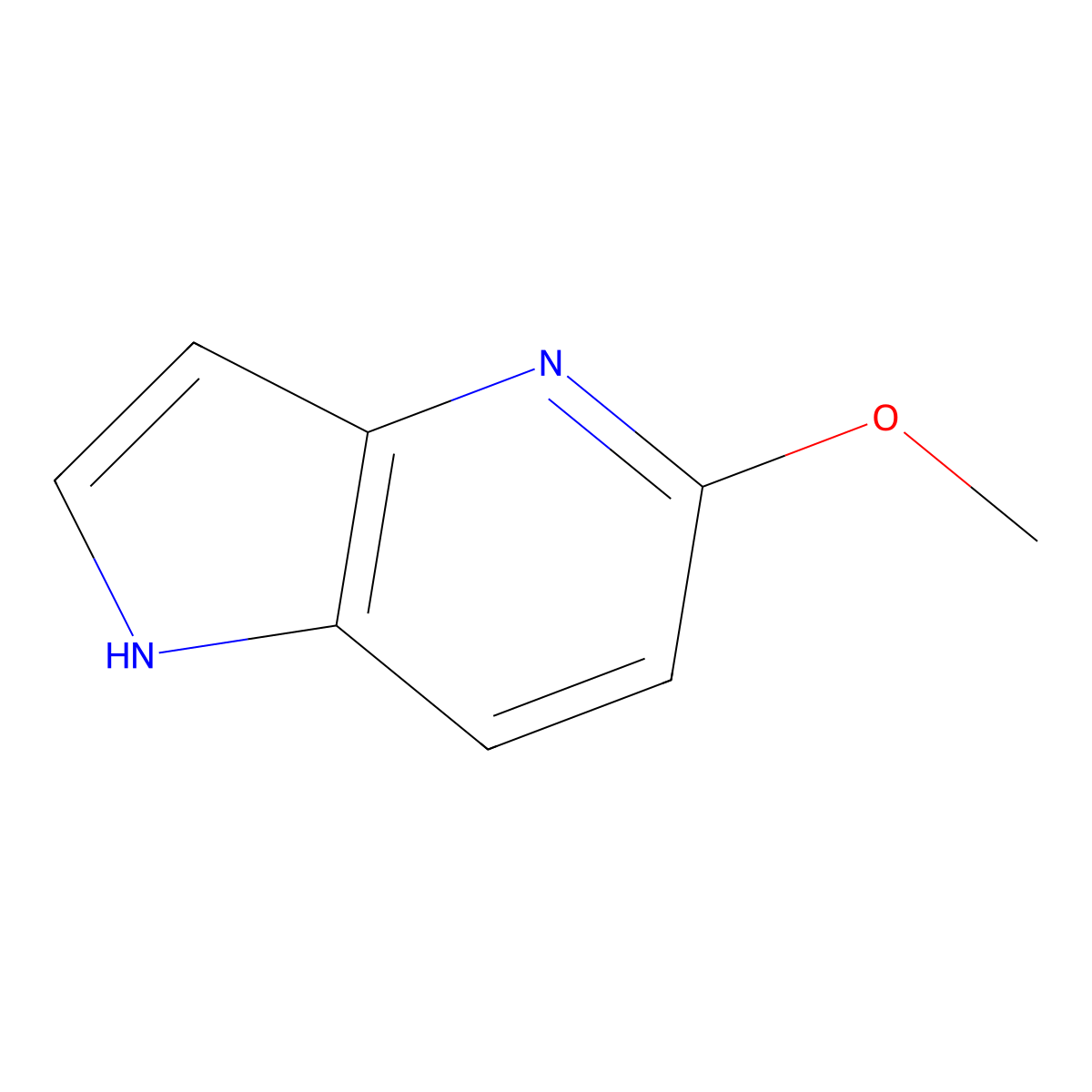 5-methoxy-1H-pyrrolo[3,2-b]pyridine molecular structure, CAS 17288-40-3