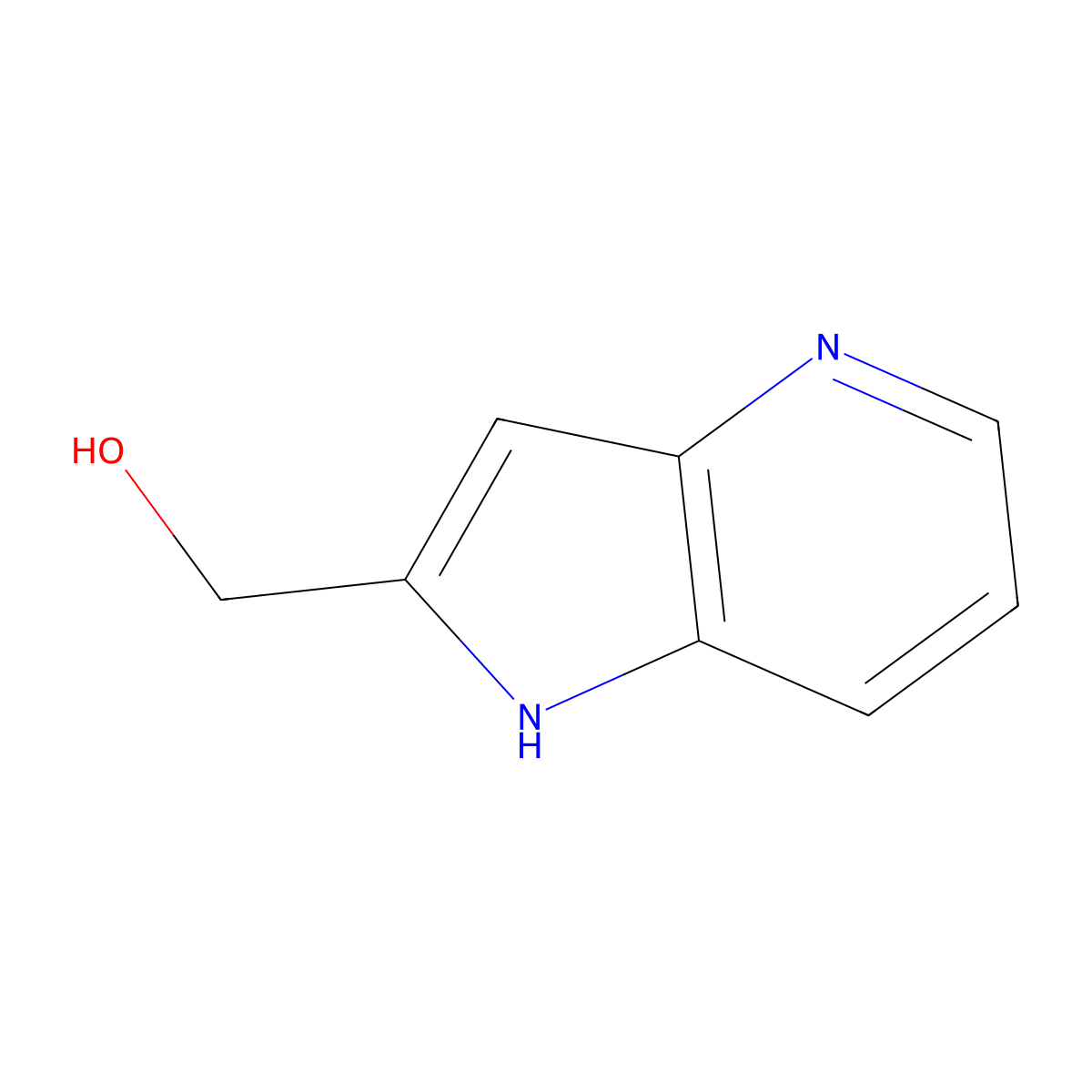 {1H-pyrrolo[3,2-b]pyridin-2-yl}methanol molecular structure, CAS 17288-47-0