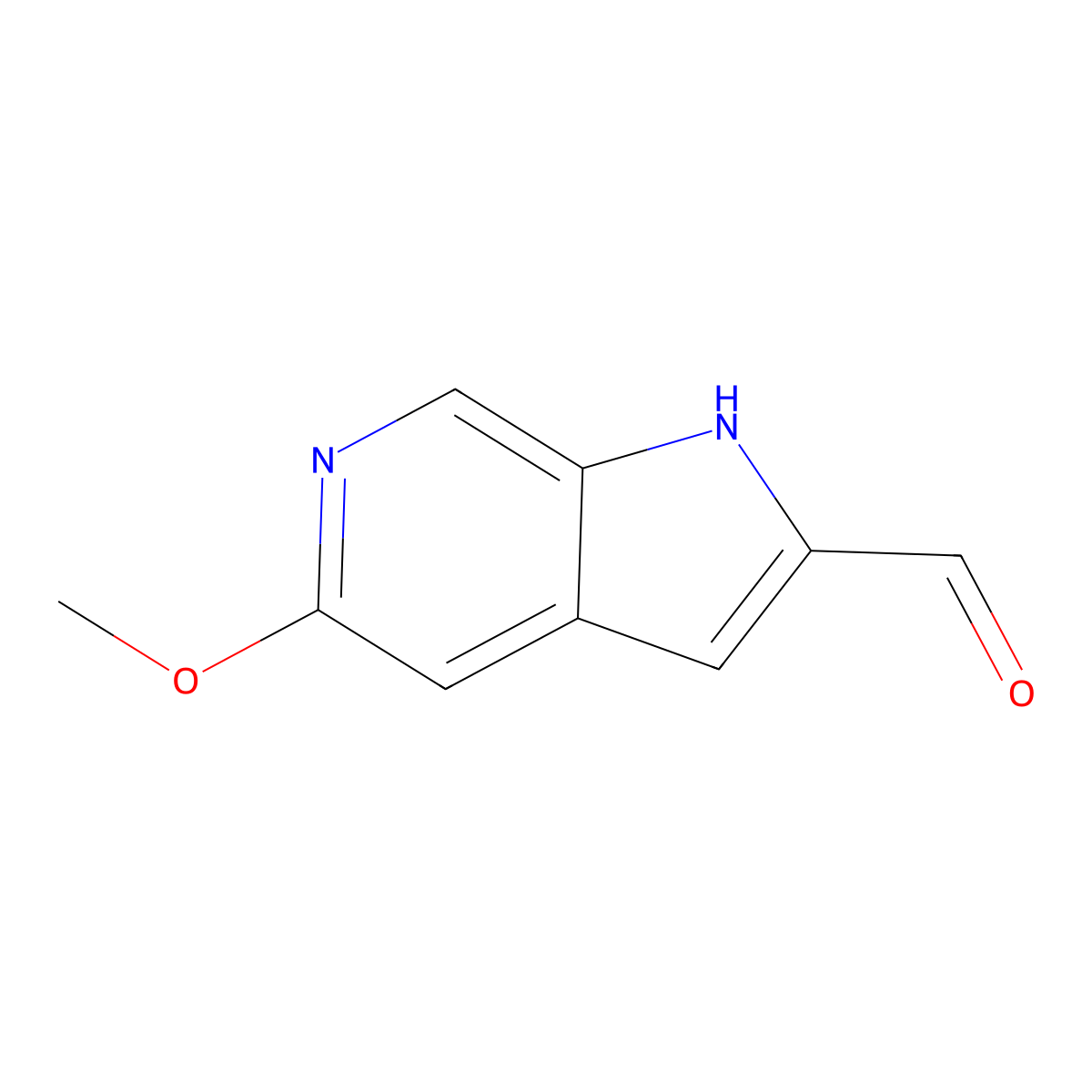 5-Methoxy-1H-pyrrolo[2,3-c]pyridine-2-carboxaldehyde molecular structure, CAS 17288-48-1