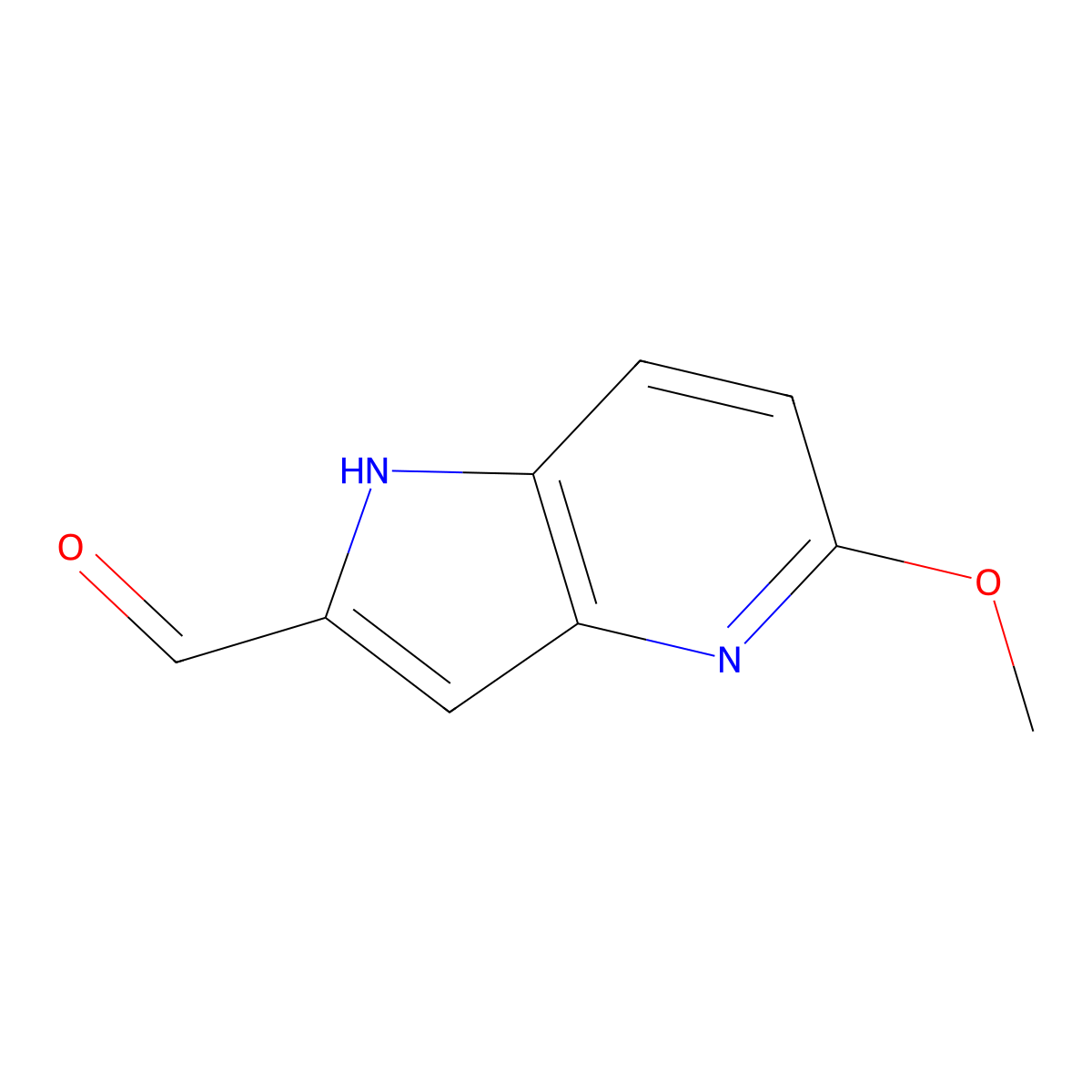 5-Methoxy-1H-pyrrolo[3,2-b]pyridine-2-carbaldehyde molecular structure, CAS 17288-50-5
