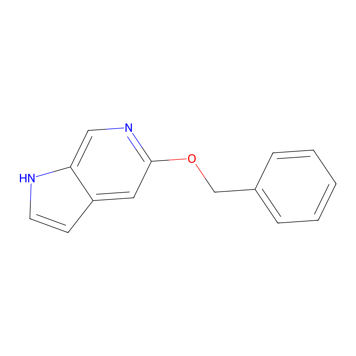 5-(benzyloxy)-1H-pyrrolo[2,3-c]pyridine molecular structure, CAS 17288-54-9