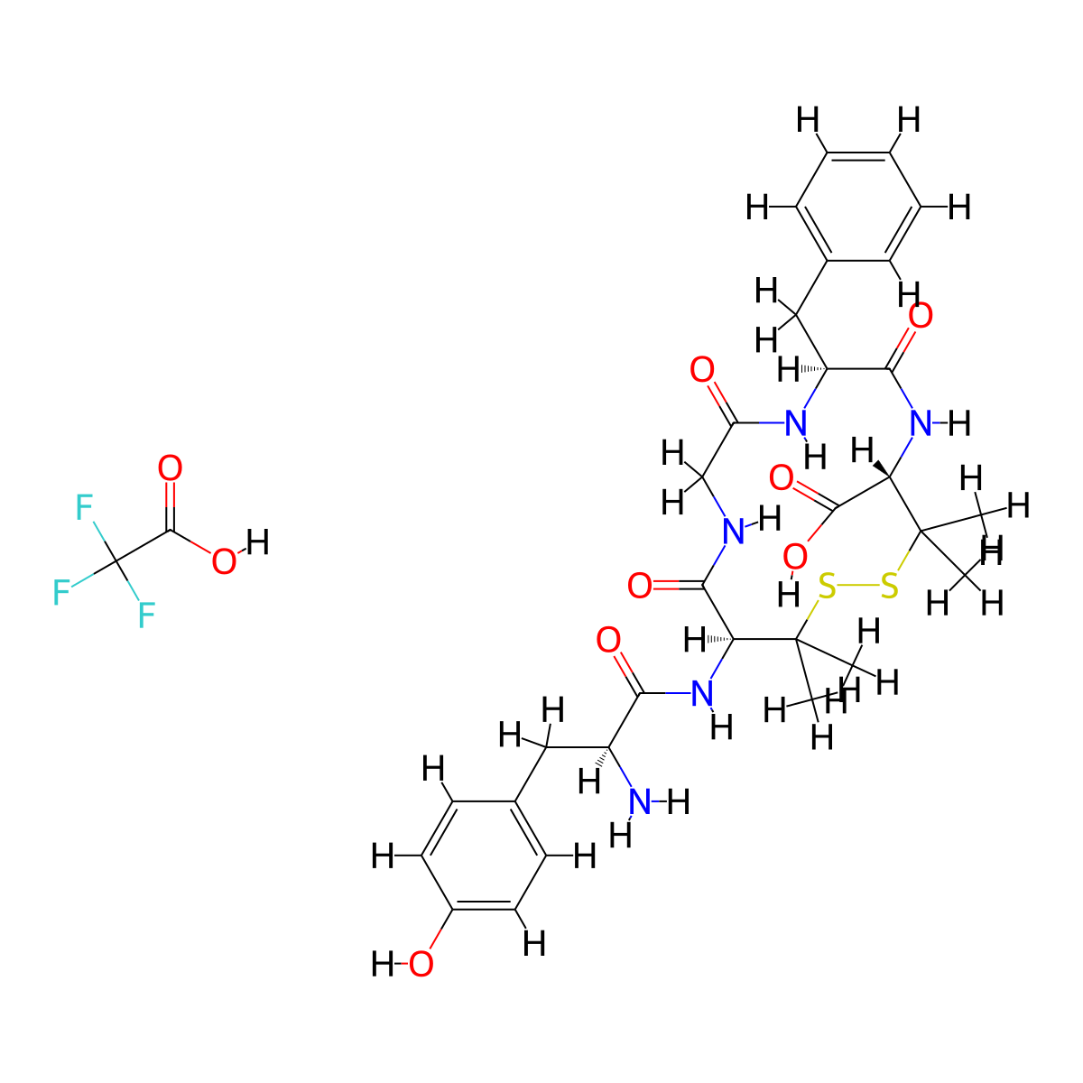 Dpdpe tfa molecular structure, CAS 172888-59-4