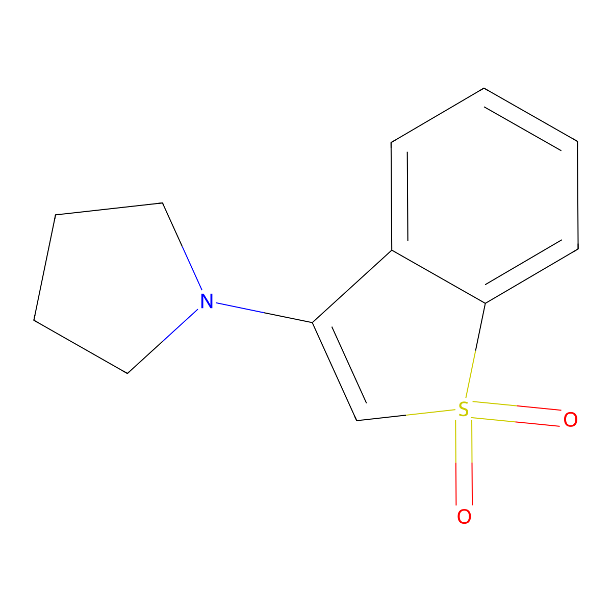 3-(Pyrrolidin-1-yl)benzo[b]thiophene 1,1-dioxide molecular structure, CAS 17289-13-3