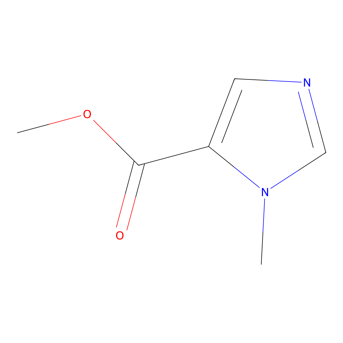 Methyl 1-methyl-1H-imidazole-5-carboxylate molecular structure, CAS 17289-20-2