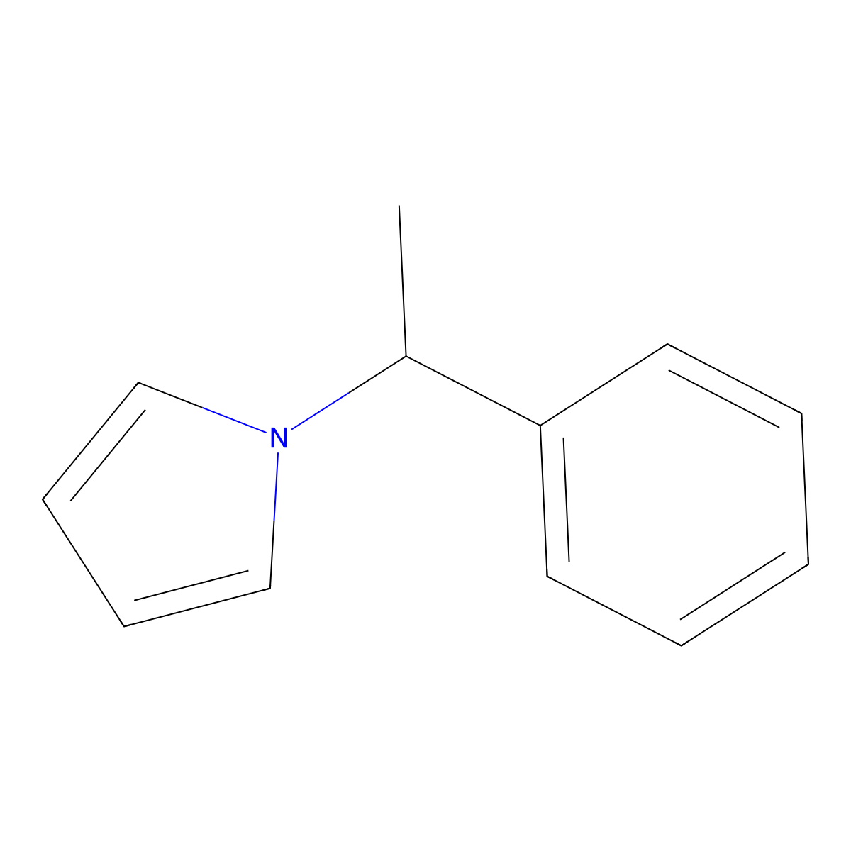 1-(1-phenylethyl)-1H-pyrrole molecular structure, CAS 17289-34-8