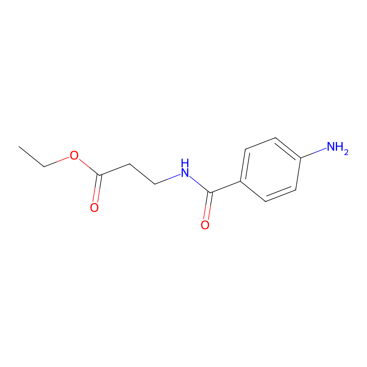 Ethyl 3-(4-aminobenzamido)propanoate molecular structure, CAS 172899-48-8