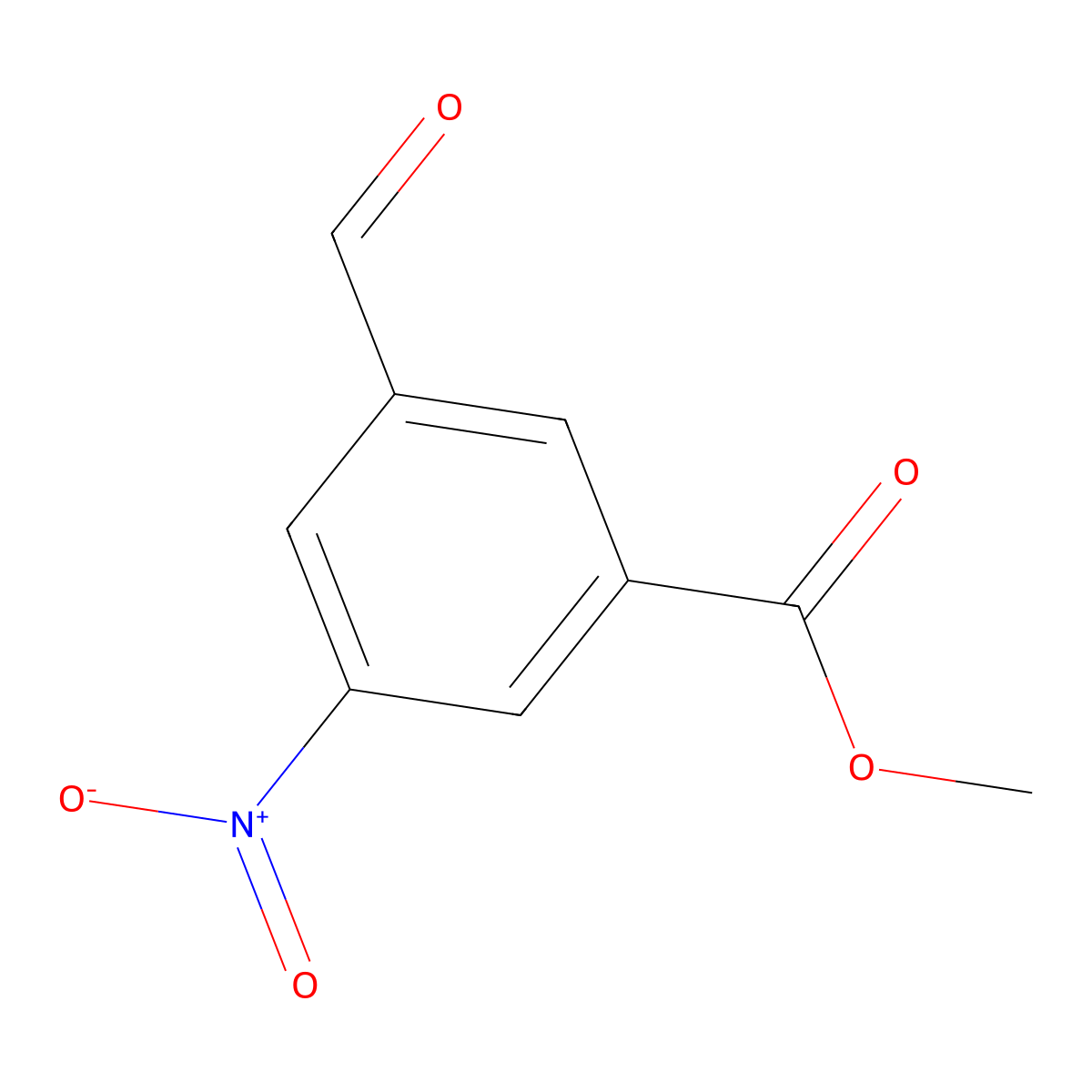 Methyl 3-formyl-5-nitrobenzoate molecular structure, CAS 172899-78-4