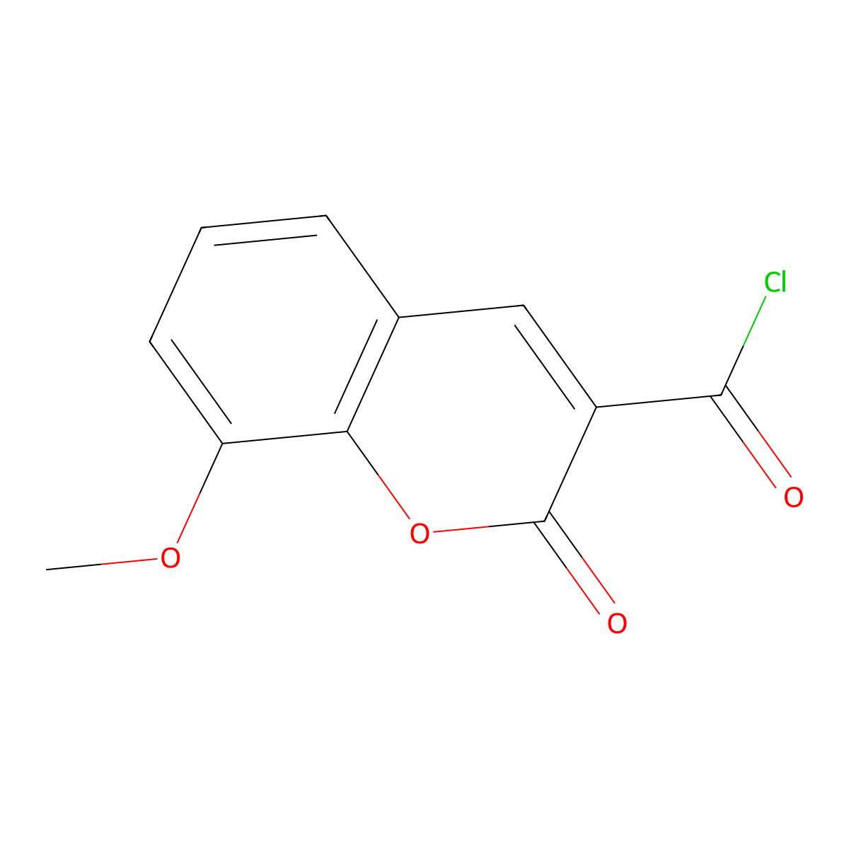 8-Methoxy-2-oxo-2H-chromene-3-carbonyl chloride molecular structure, CAS 1729-01-7