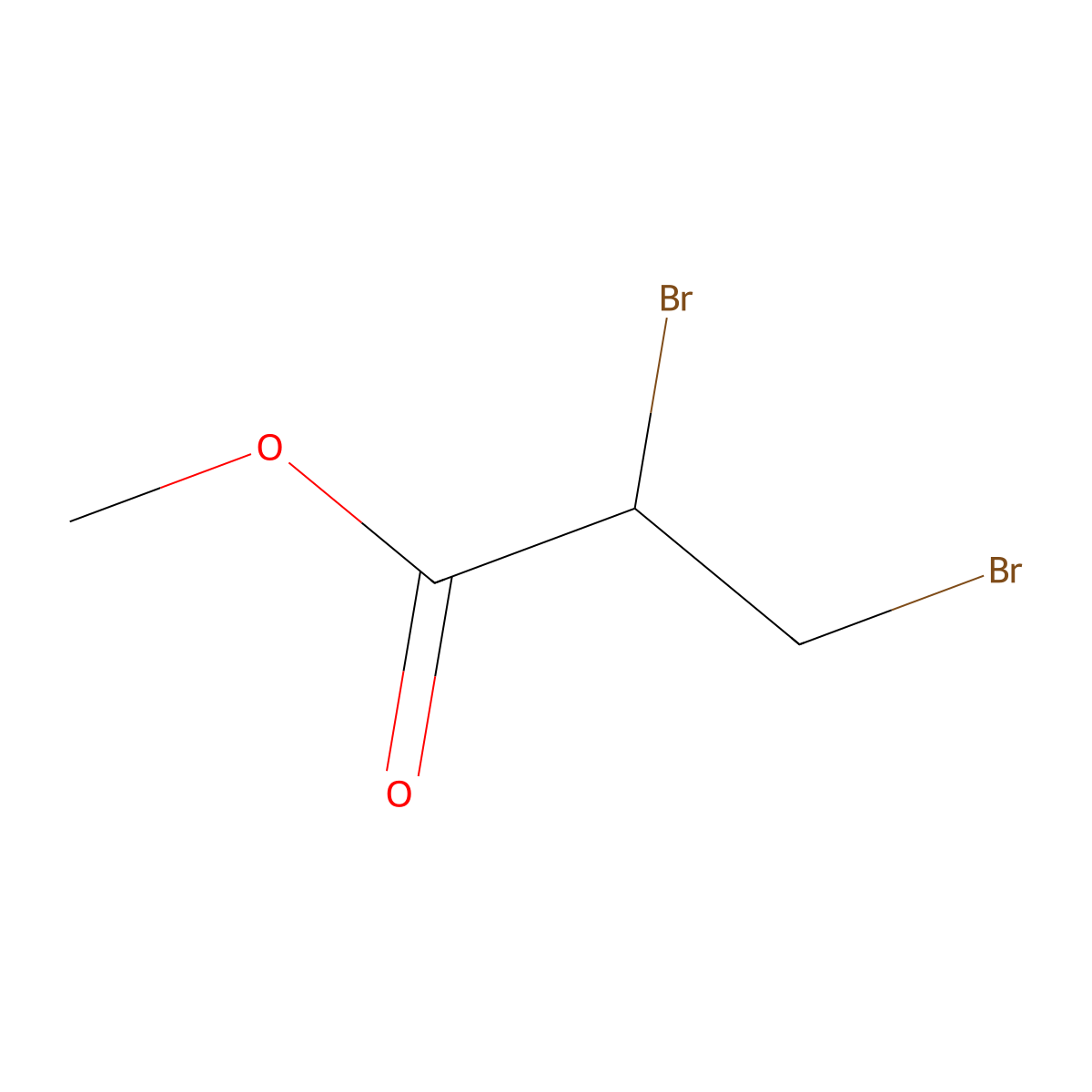Methyl 2,3-dibromopropionate molecular structure, CAS 1729-67-5