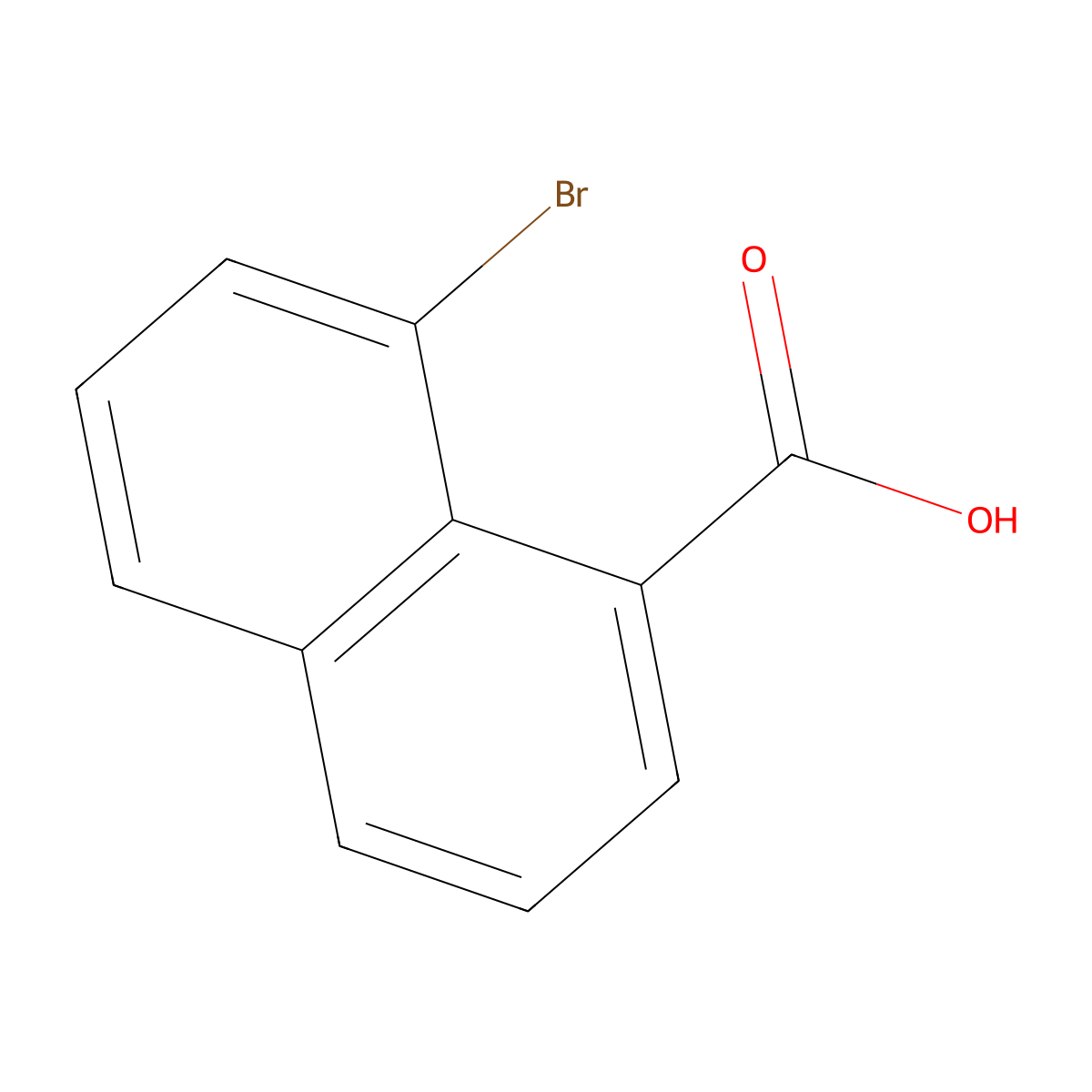 8-Bromo-1-naphthoic acid molecular structure, CAS 1729-99-3