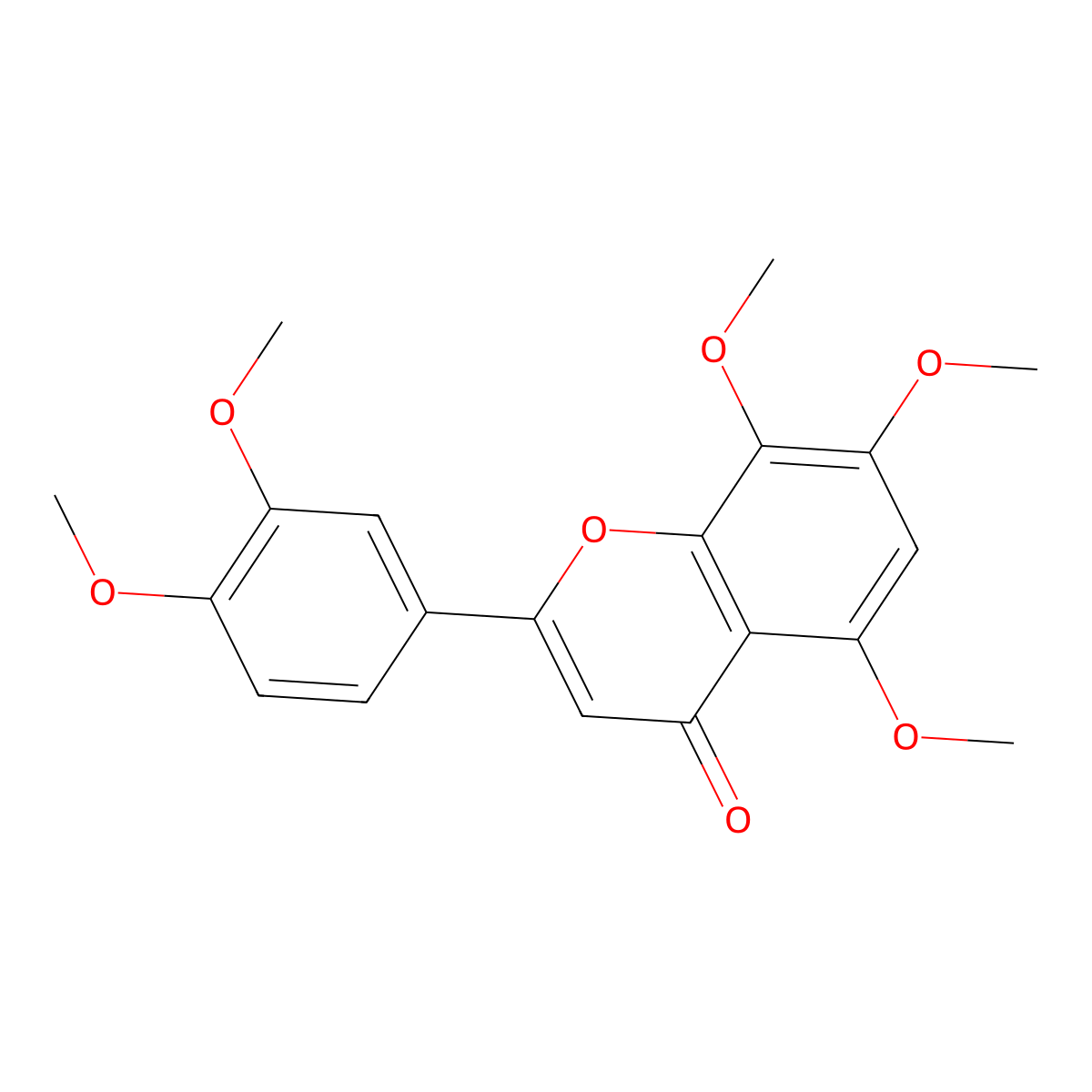 Isosinensetin molecular structure, CAS 17290-70-9