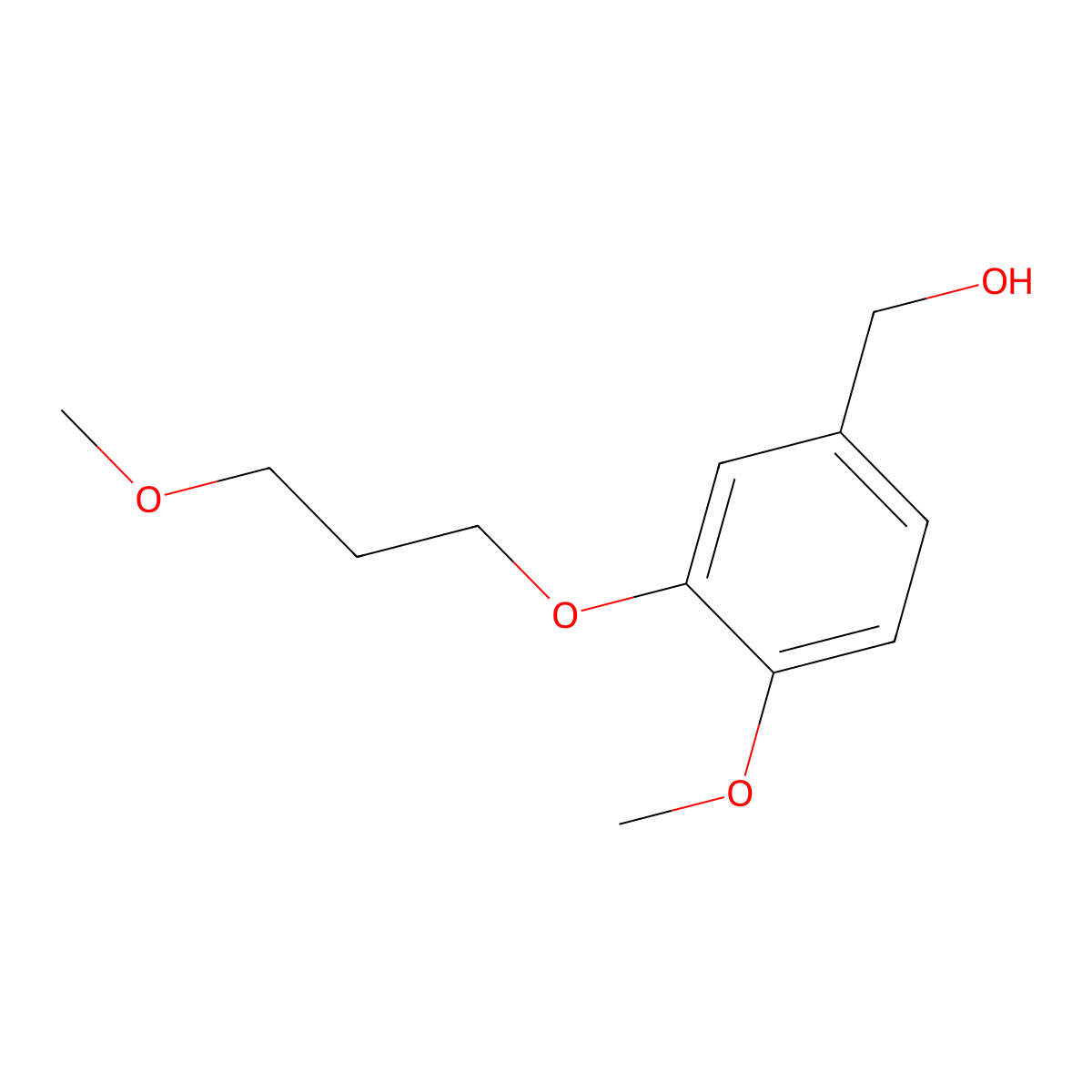 4-Methoxy-3-(3-methoxypropoxy)benzenemethanol molecular structure, CAS 172900-74-2