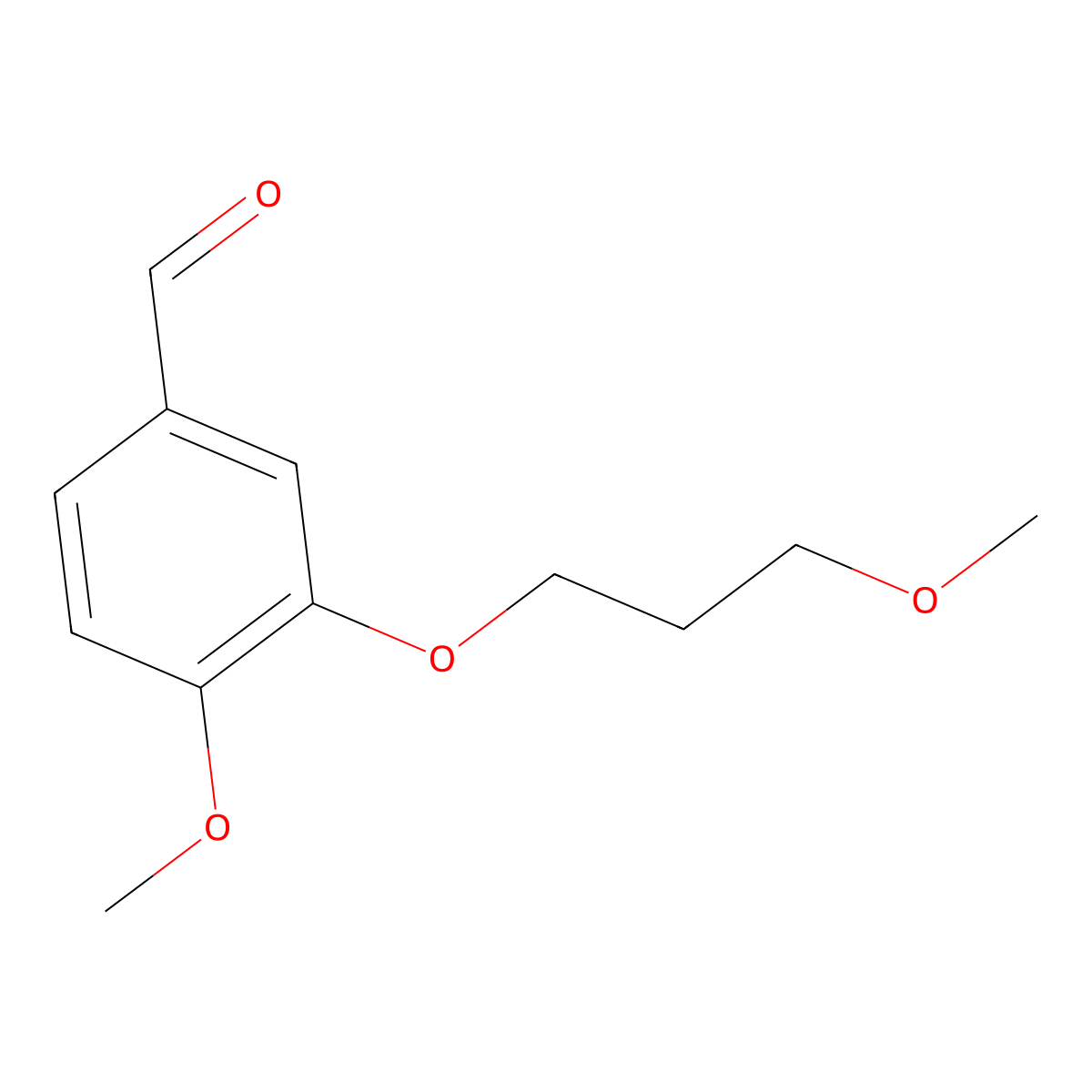 4-Methoxy-3-(3-methoxypropoxy)benzaldehyde molecular structure, CAS 172900-75-3