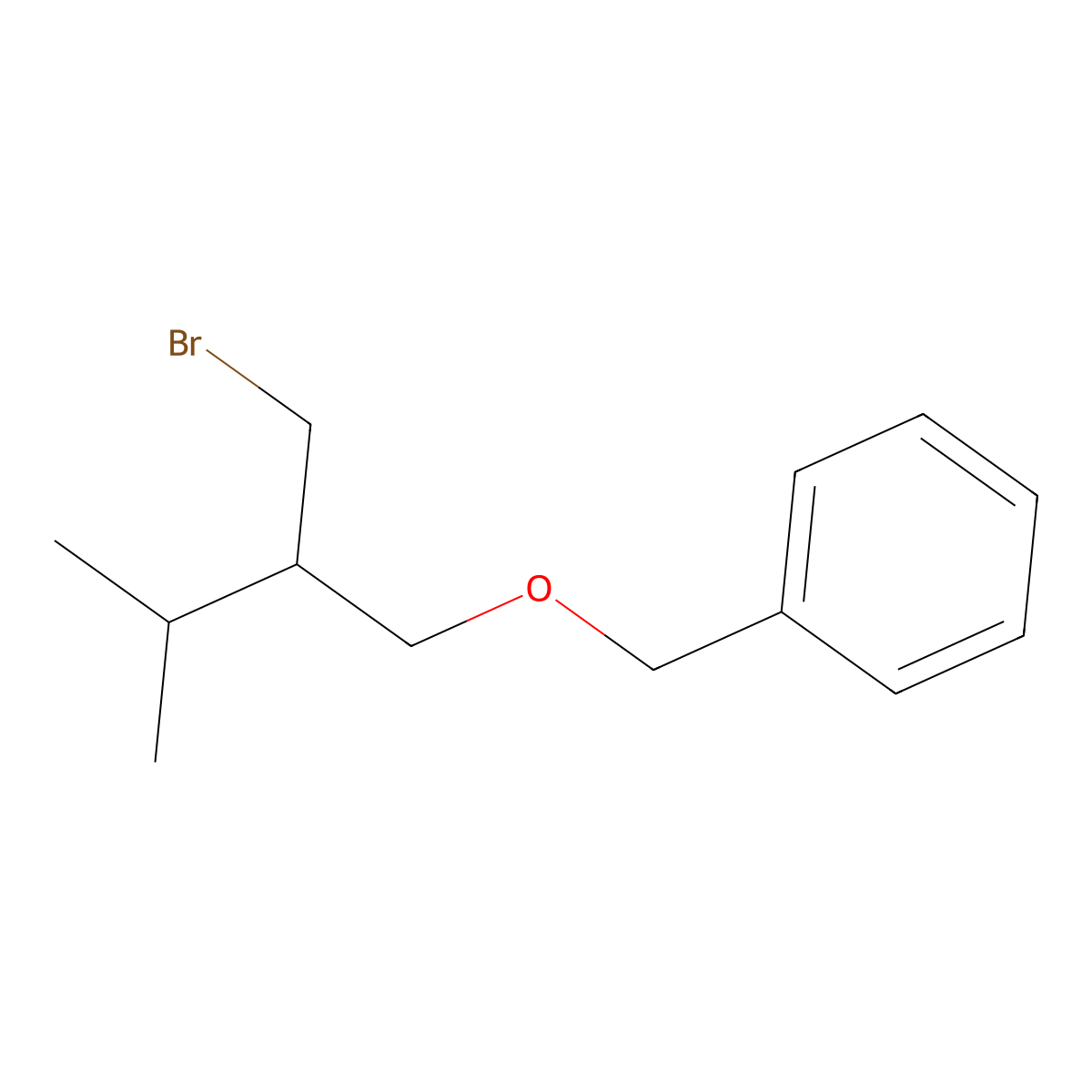 1-(((S)-2-(Bromomethyl)-3-methylbutoxy)methyl)benzene molecular structure, CAS 172901-00-7