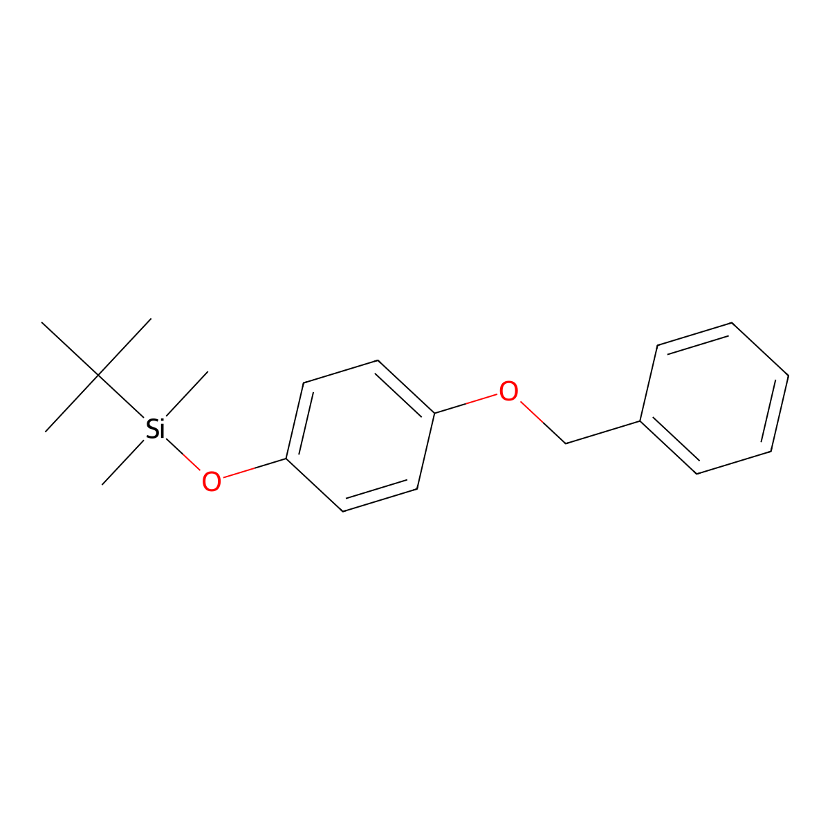 4-Benzyloxy-1-dimethyl(tert-butyl)silyloxybenzene molecular structure, CAS 172901-99-4