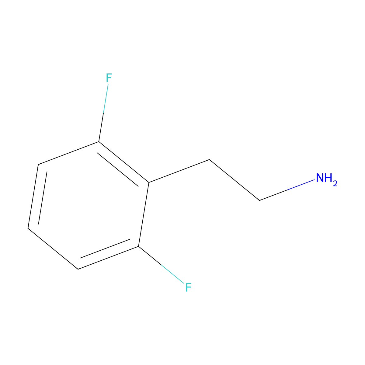 2-(2,6-Difluorophenyl)ethan-1-amine molecular structure, CAS 17291-90-6
