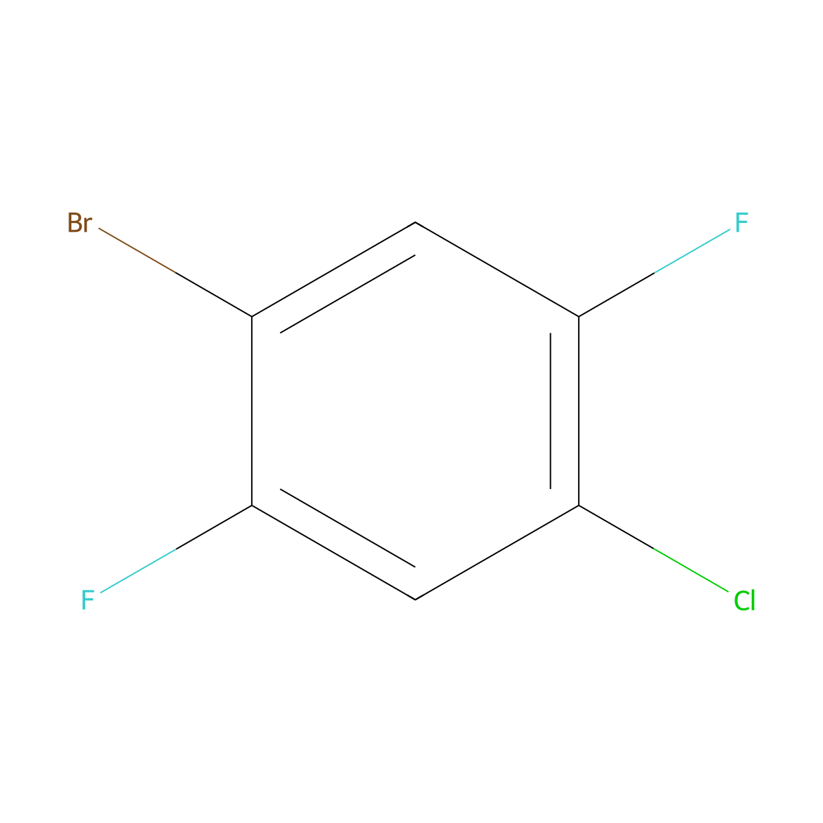 1-Bromo-4-chloro-2,5-difluorobenzene molecular structure, CAS 172921-33-4