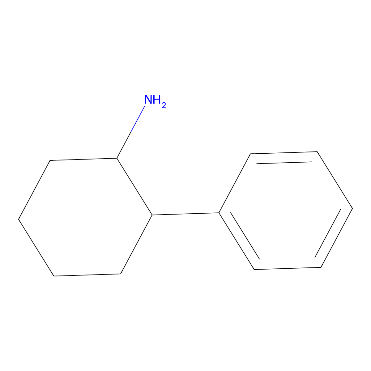 2-Phenylcyclohexan-1-amine molecular structure, CAS 17293-45-7
