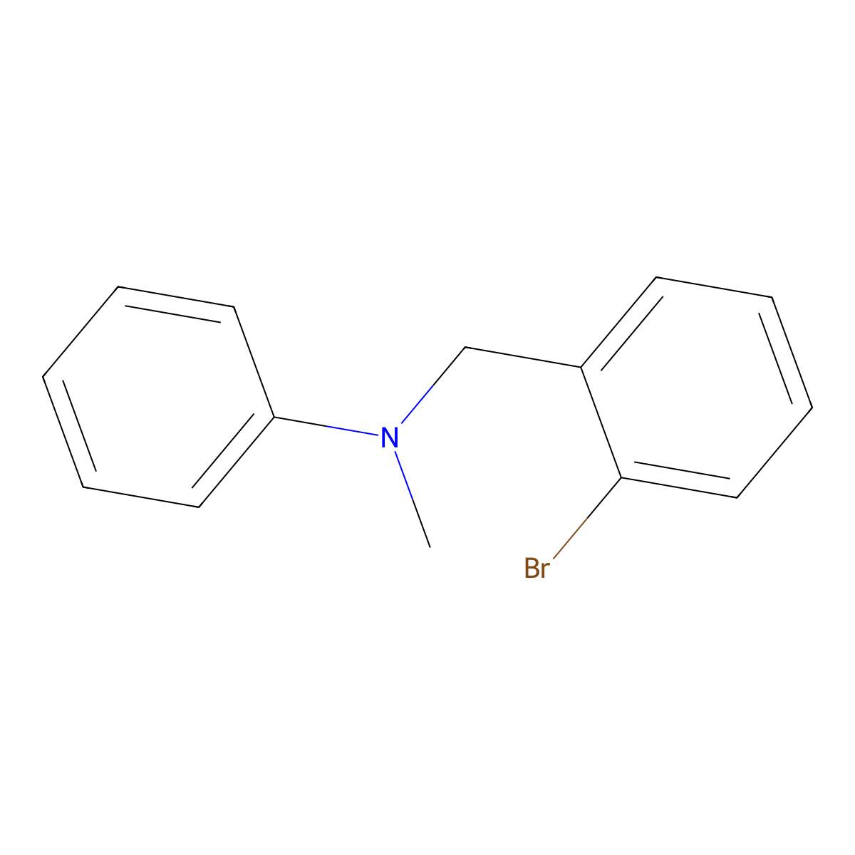 N-[(2-bromophenyl)methyl]-N-methylaniline molecular structure, CAS 172940-57-7