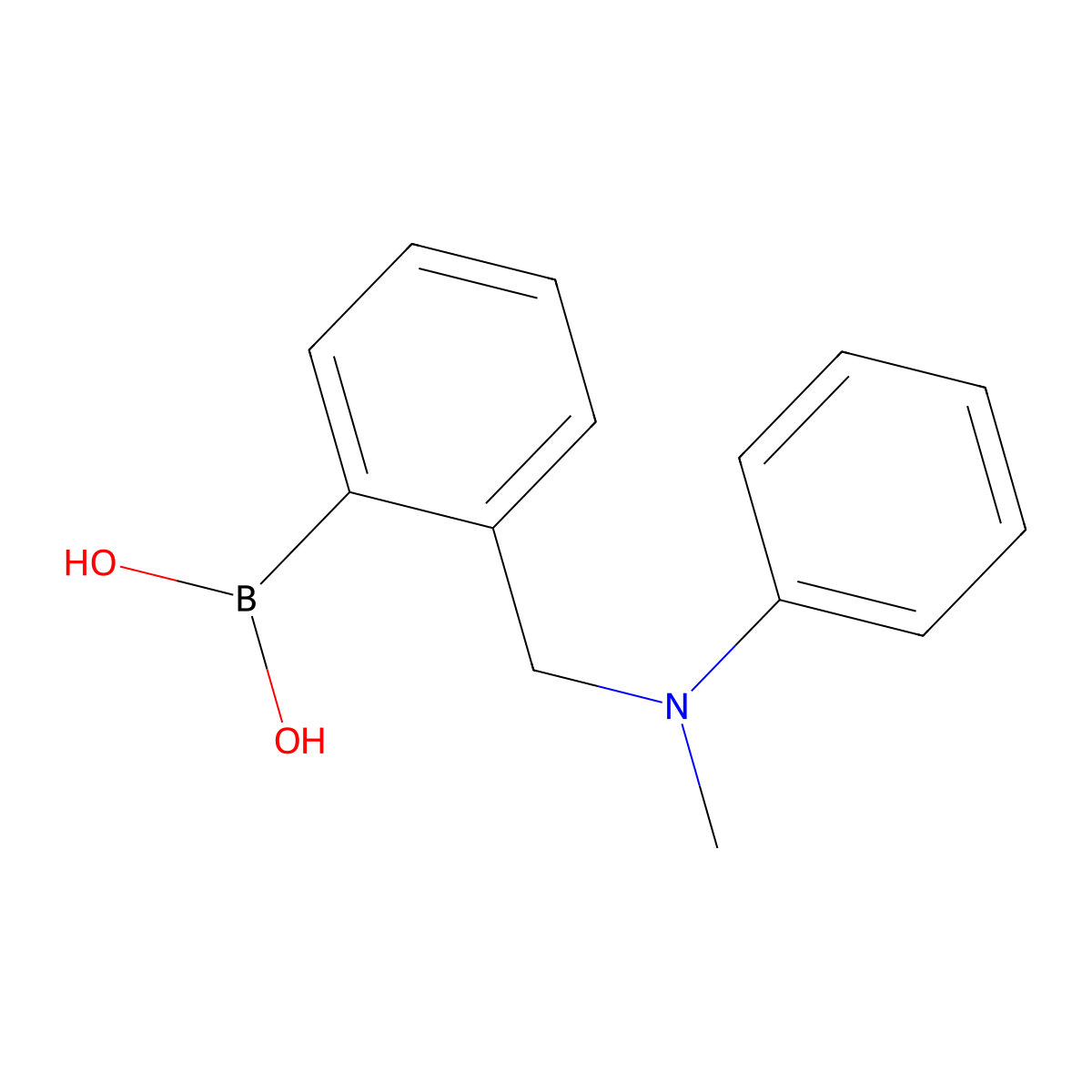 (2-((Methyl(phenyl)amino)methyl)phenyl)boronic acid molecular structure, CAS 172940-58-8