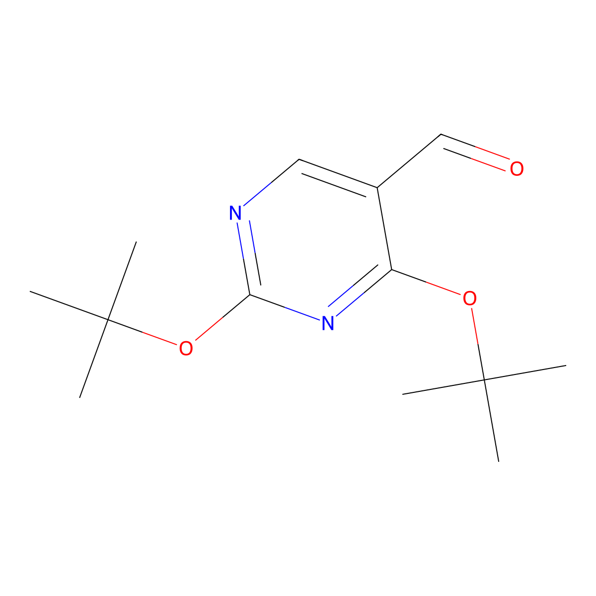 2,4-Di-tert-butoxypyrimidine-5-carbaldehyde molecular structure, CAS 172949-72-3