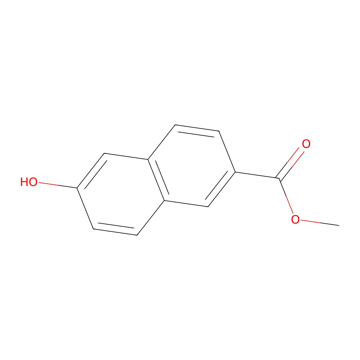 Methyl 6-hydroxy-2-naphthoate molecular structure, CAS 17295-11-3