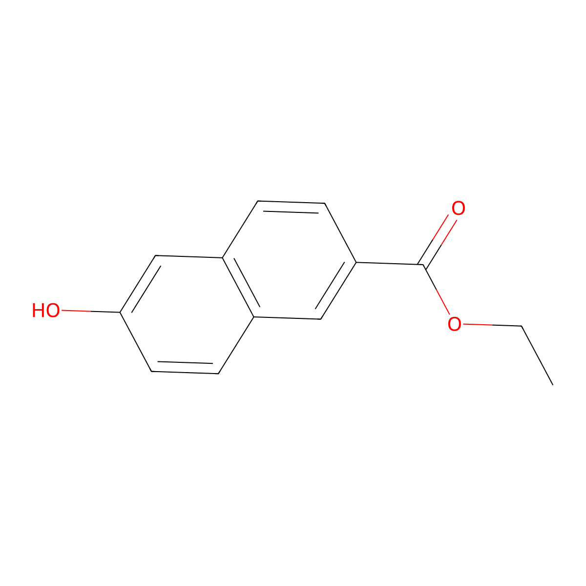 Ethyl 6-hydroxy-2-naphthoate molecular structure, CAS 17295-12-4