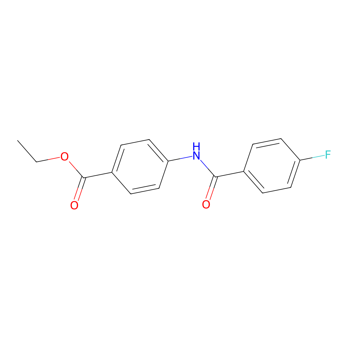 Ethyl 4-[(4-fluorobenzoyl)amino]benzoate molecular structure, CAS 172950-63-9