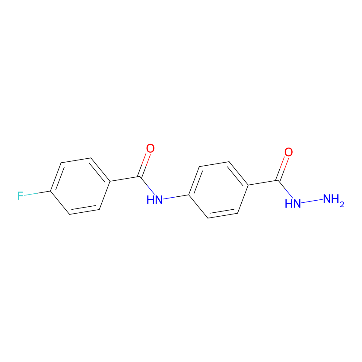 4-fluoro-N-[4-(hydrazinocarbonyl)phenyl]benzamide molecular structure, CAS 172950-64-0
