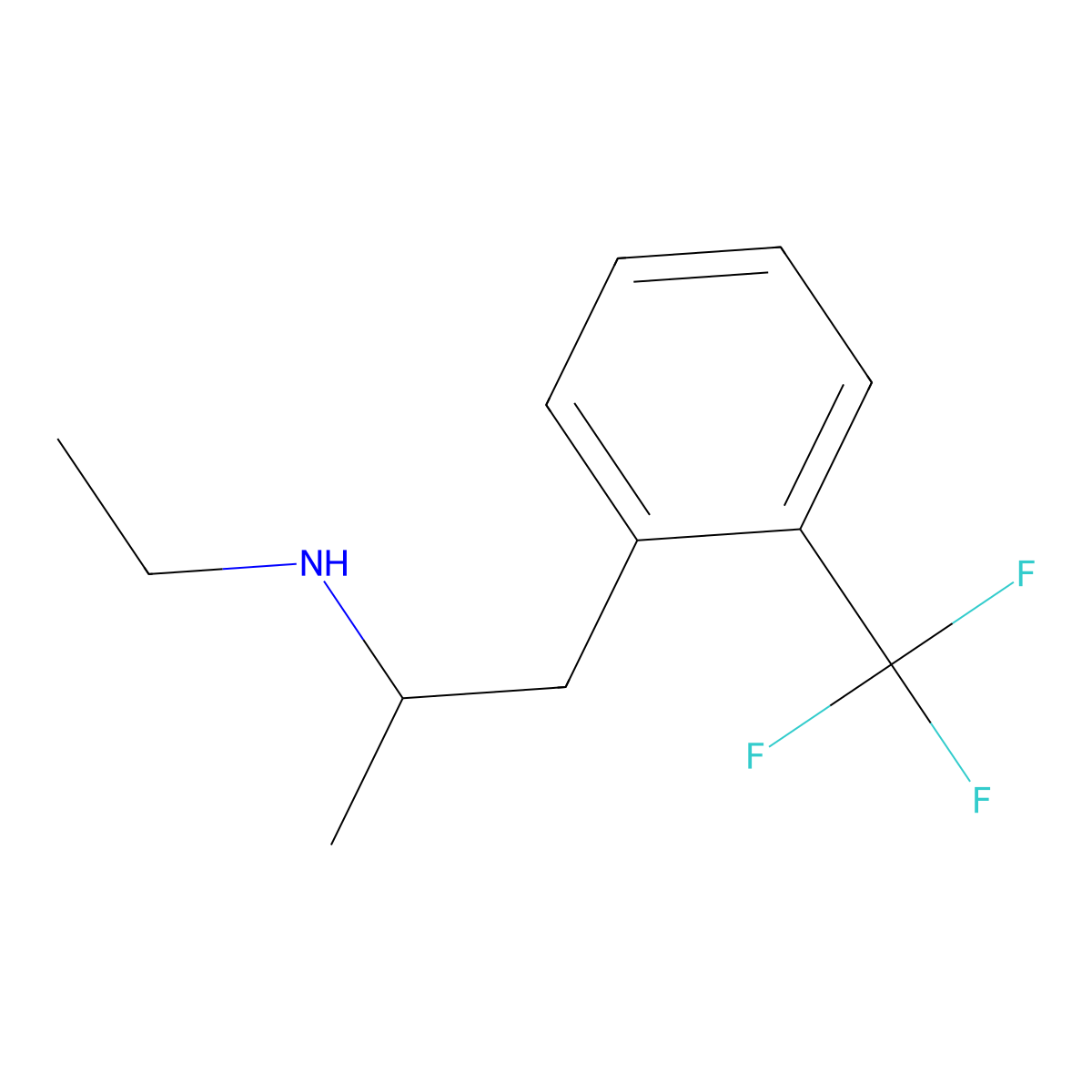 Ethyl((1-(2-(trifluoromethyl)phenyl)propan-2-yl))amine molecular structure, CAS 172953-70-7