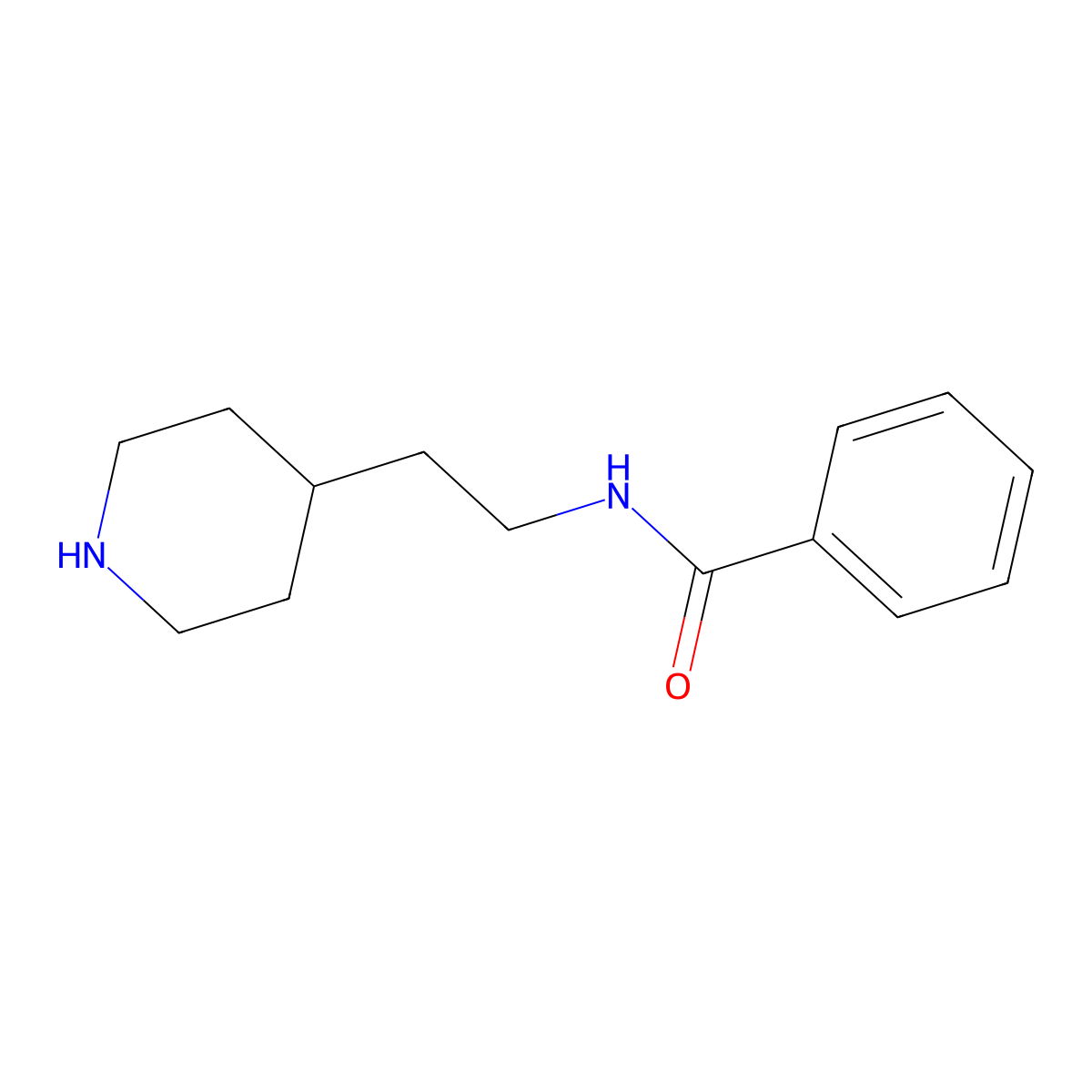N-(2-Piperidin-4-yl-ethyl)-benzamide molecular structure, CAS 172956-53-5