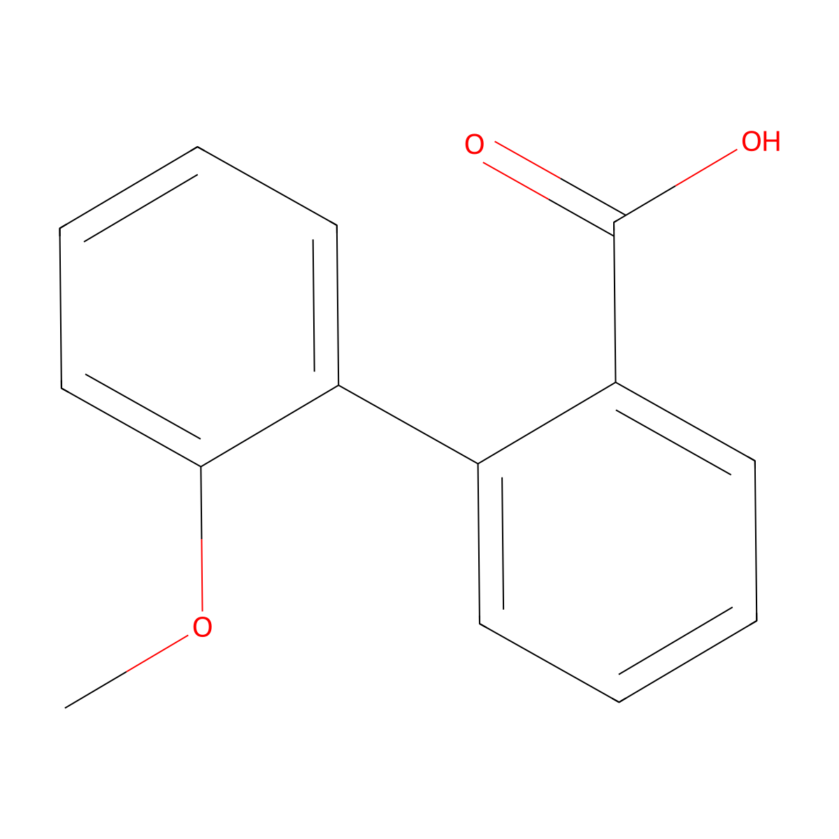 2-(2-Methoxyphenyl)benzoic acid molecular structure, CAS 17296-28-5